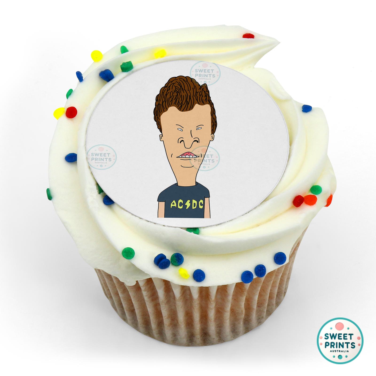Beavis And Butthead Acdc edible cake topper