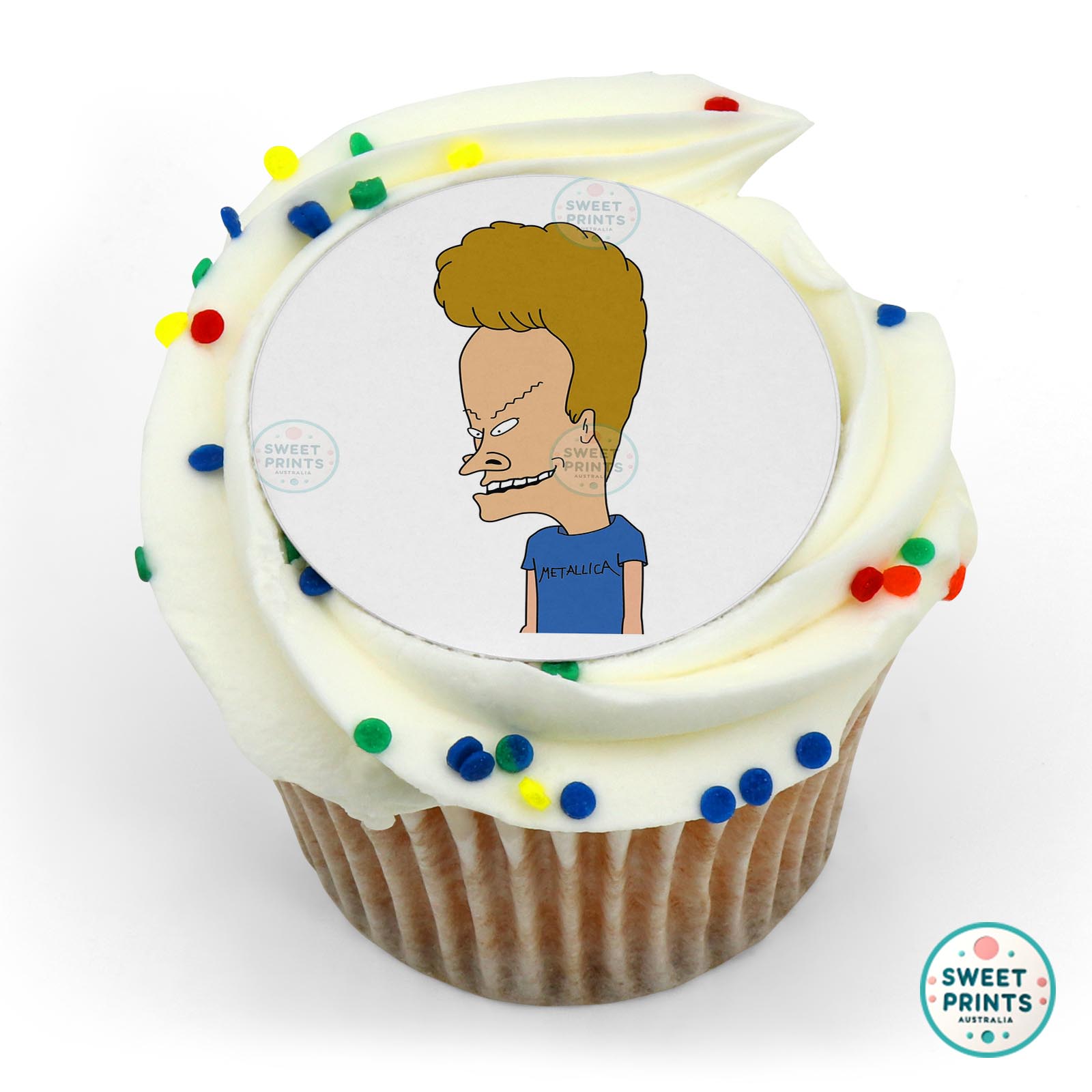 Beavis And Butthead Metallica edible cake topper