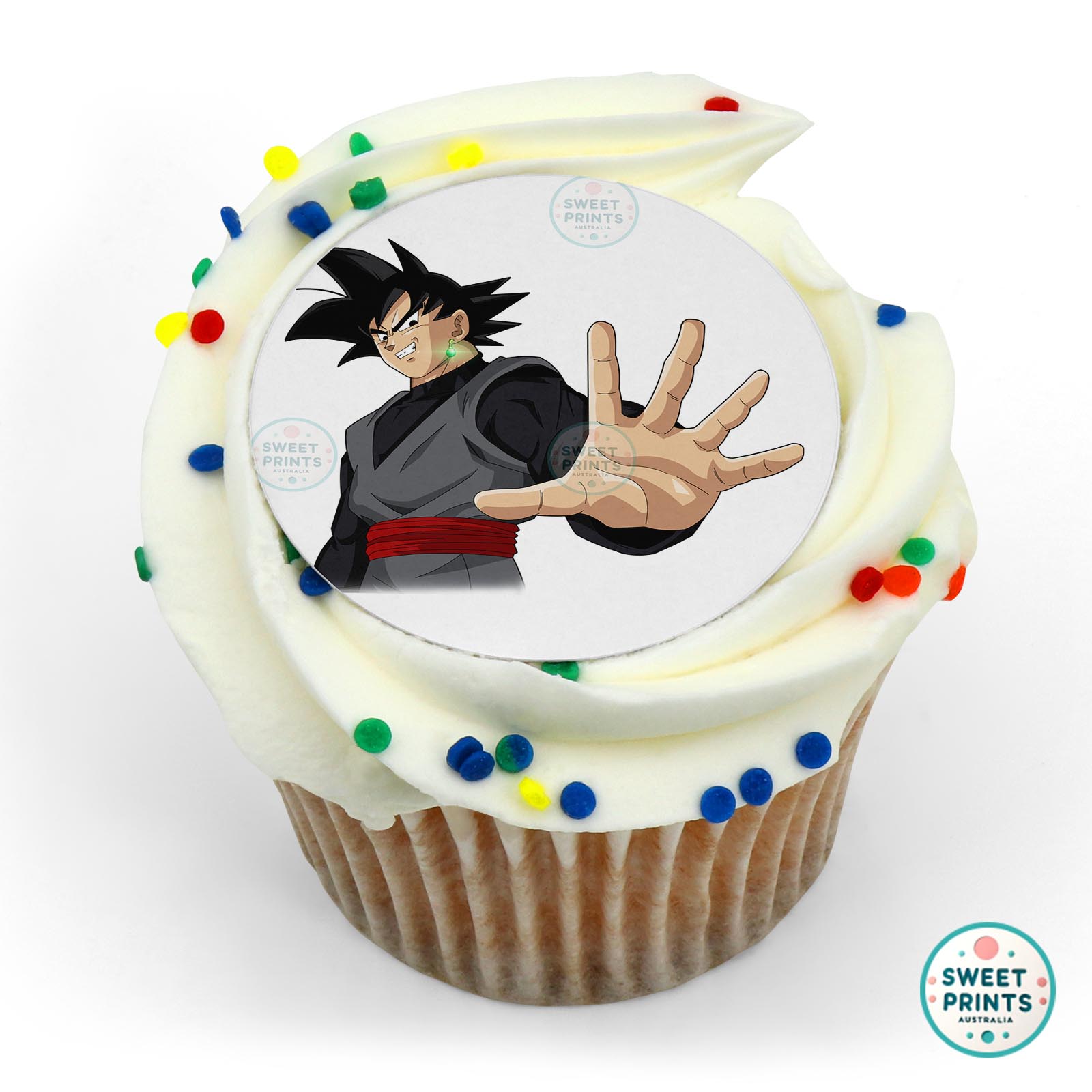 Black Goku Hand edible cake topper