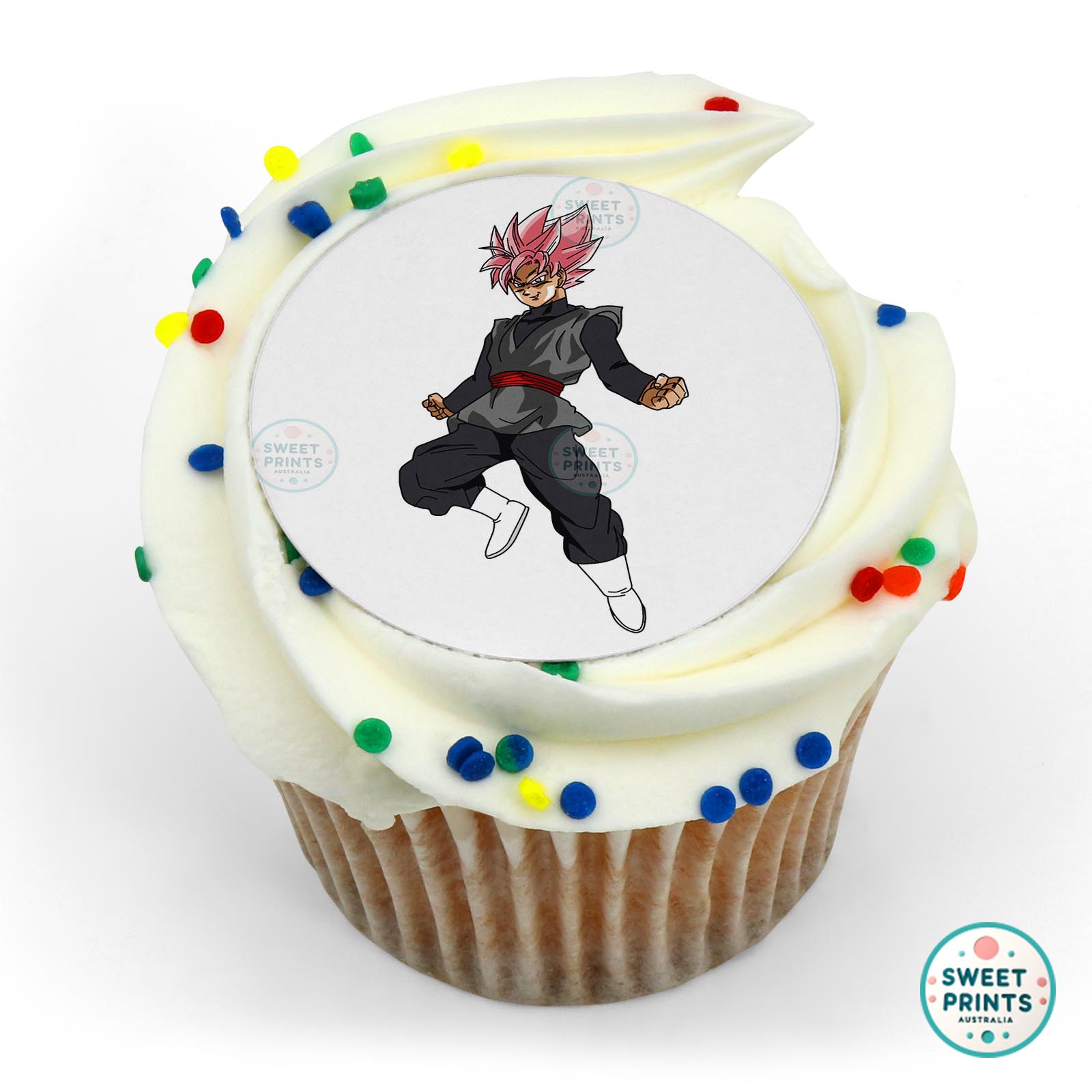 Black Goku Ssj Rose edible cake topper