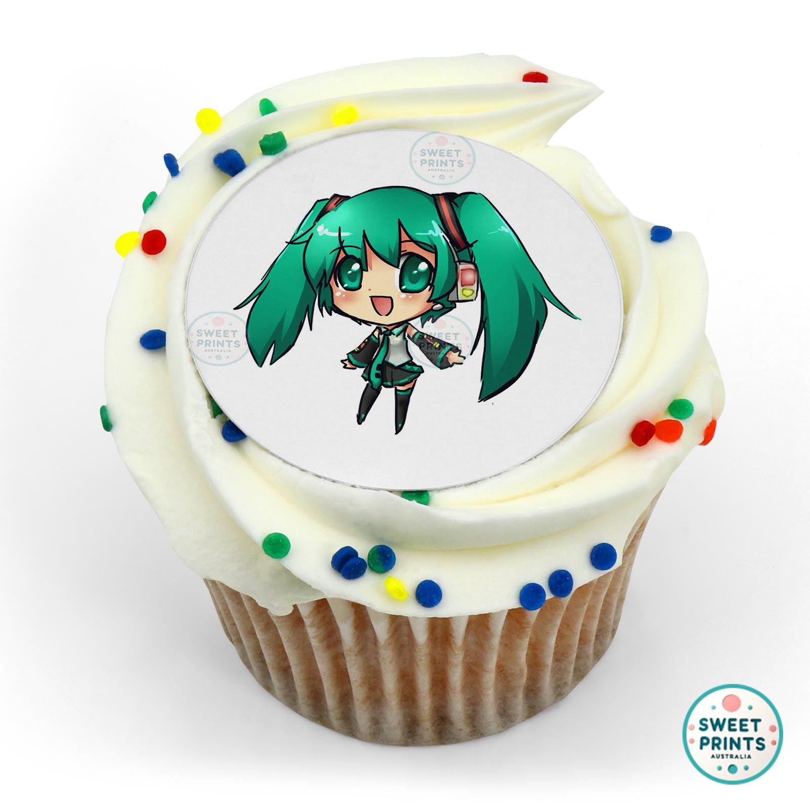Chibi Green edible cake topper