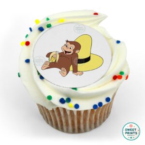 curious george resting against the yellow hat o