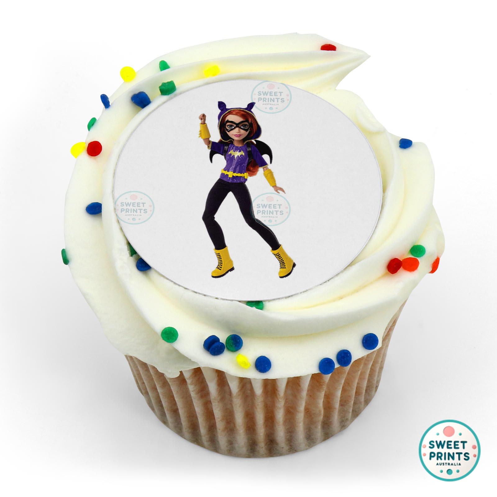 Dc Super Hero Girls Batgirl Action Figure edible cake topper