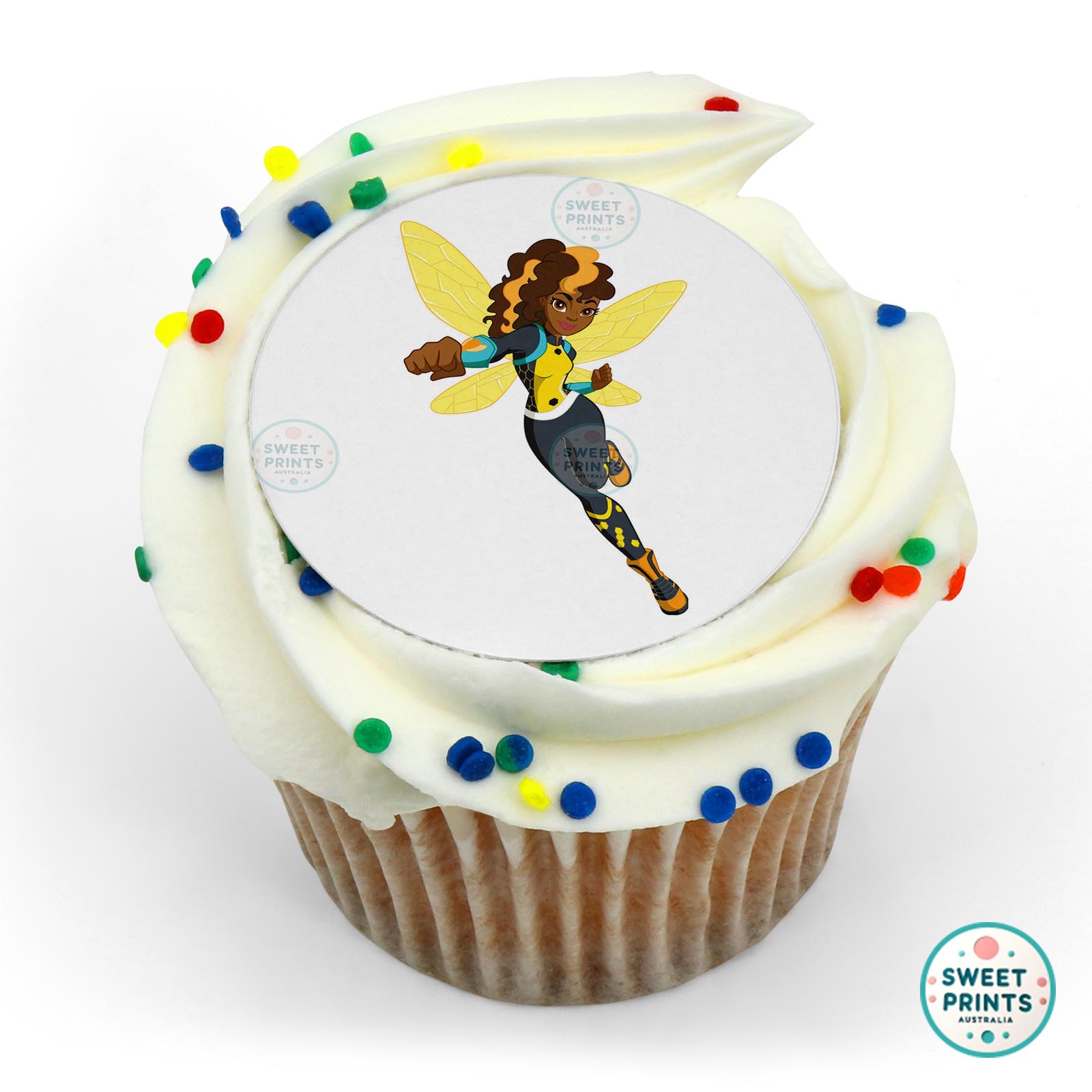 Dc Super Hero Girls Bumblebee edible cake topper