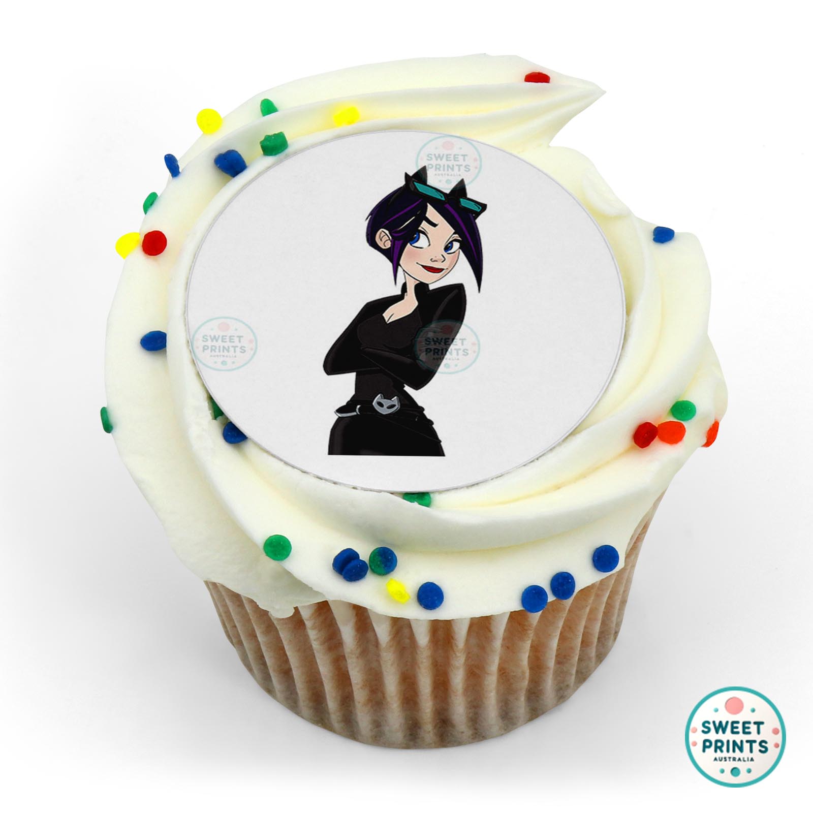 Dc Super Hero Girls Catwoman edible cake topper