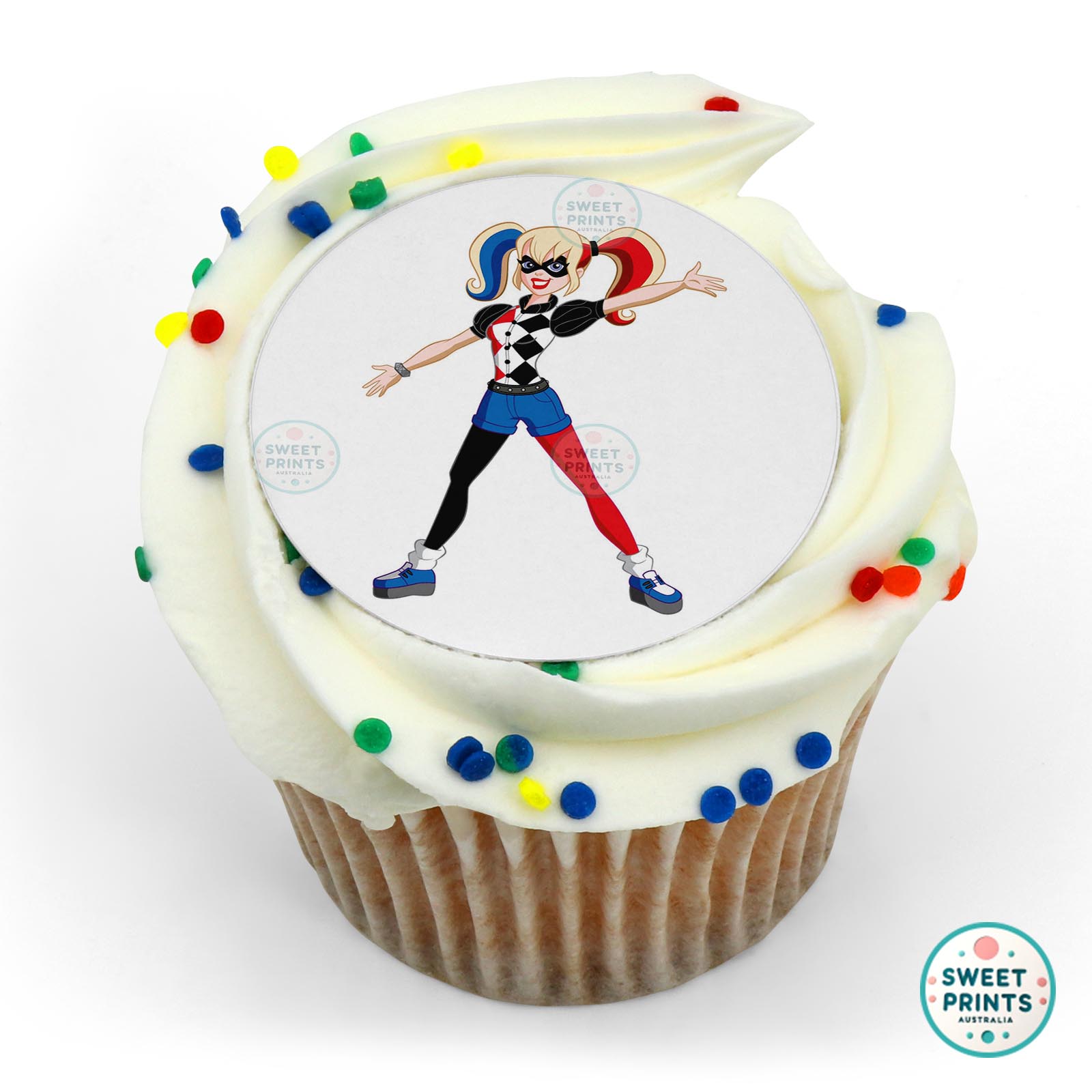 Dc Super Hero Girls Harley Quinn edible cake topper