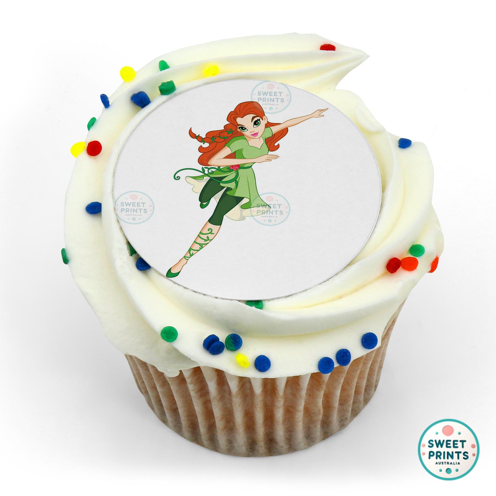 Dc Super Hero Girls Poison Ivy edible cake topper