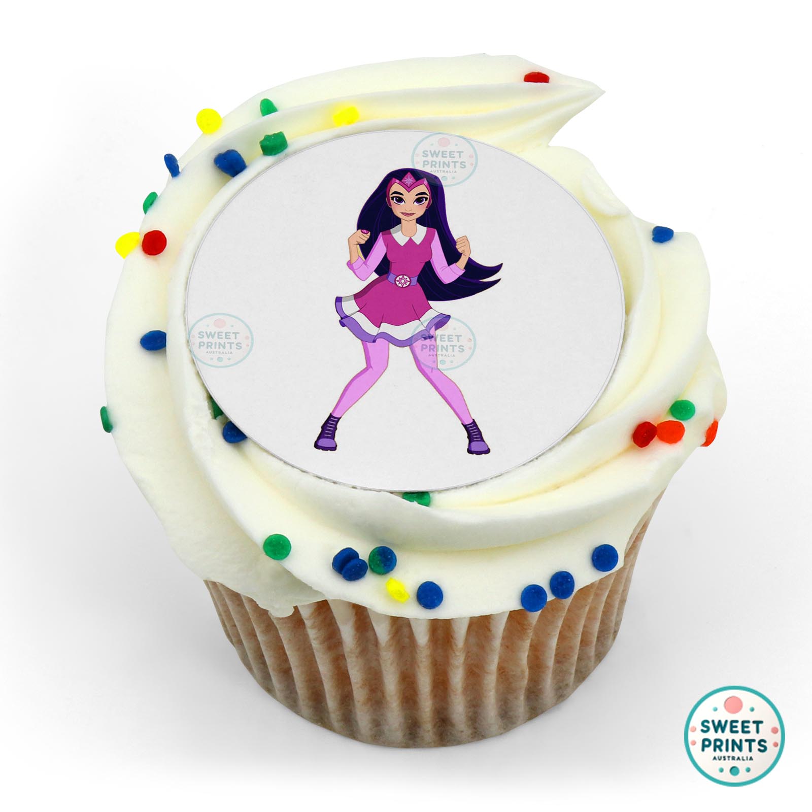 Dc Super Hero Girls Star Sapphire edible cake topper