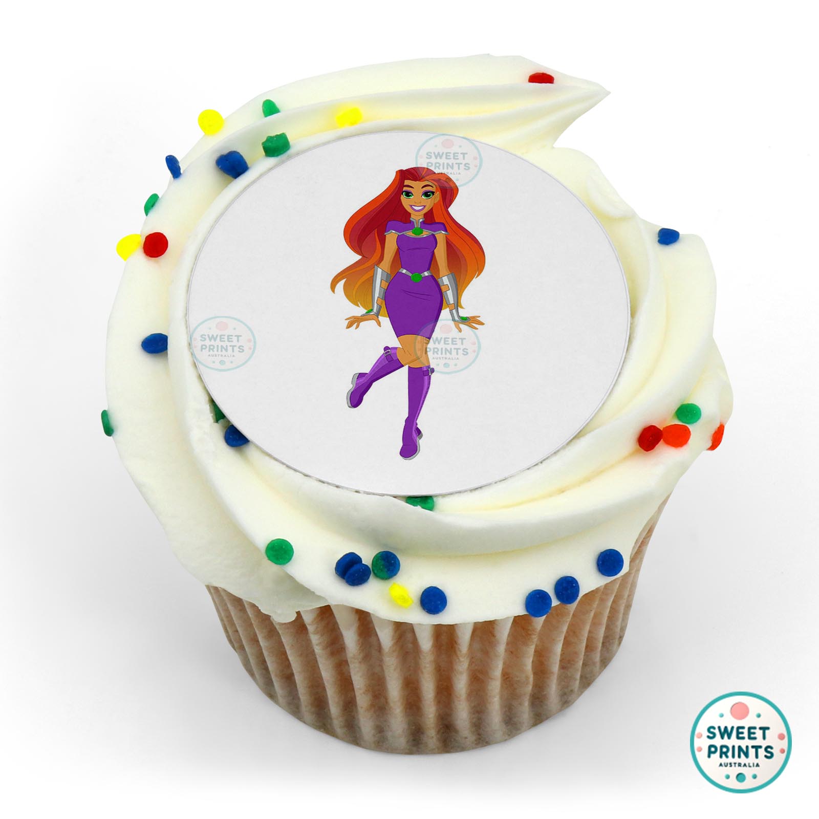 Dc Super Hero Girls Starfire edible cake topper