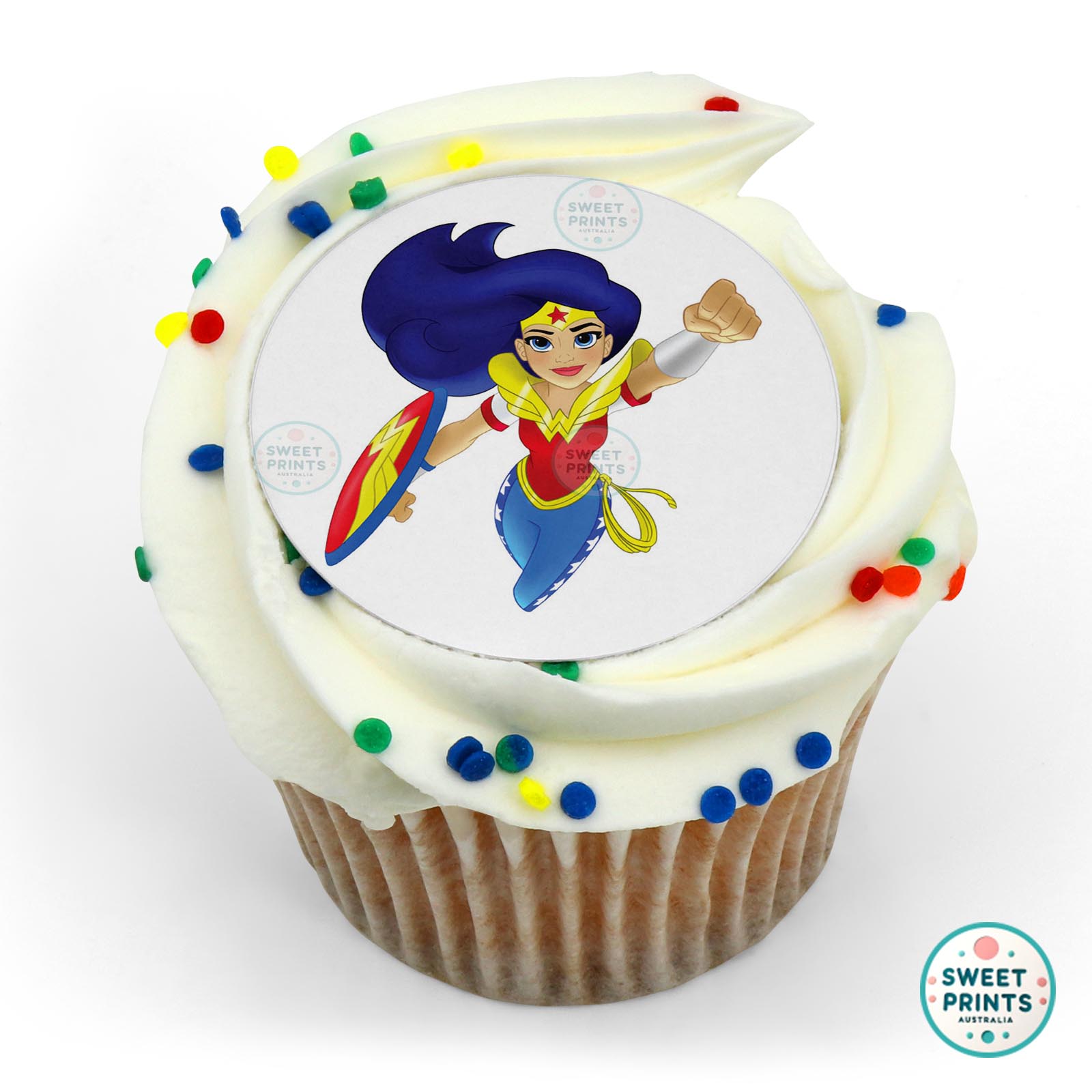 Dc Super Hero Girls Wonder Woman edible cake topper