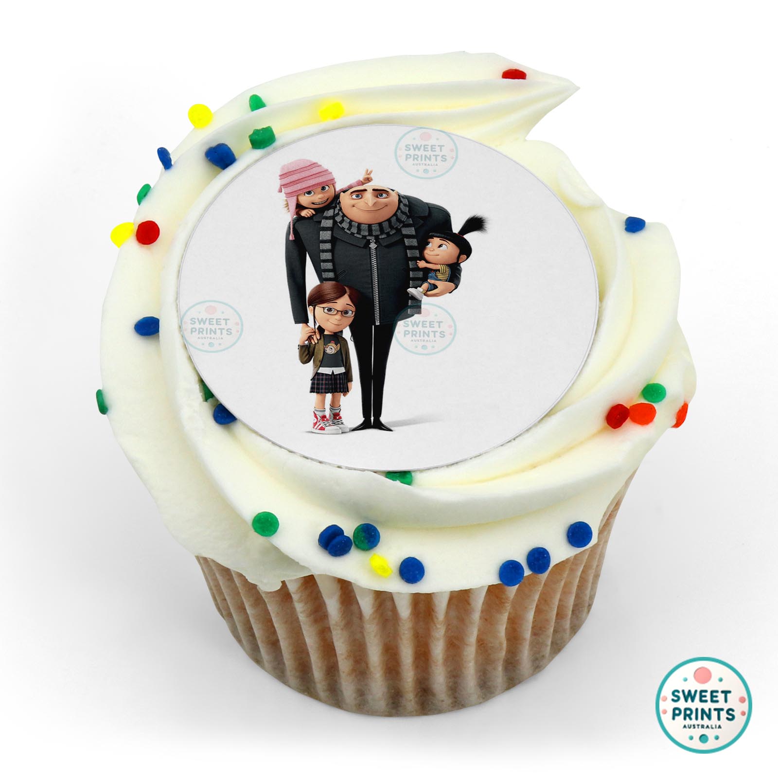 Despicable Me Gru And Kids edible cake topper