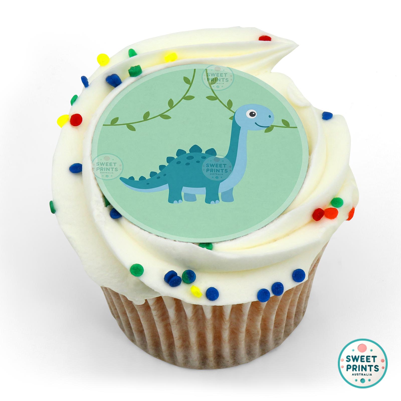 Dinosaur Brontosaurus Vines edible cake topper