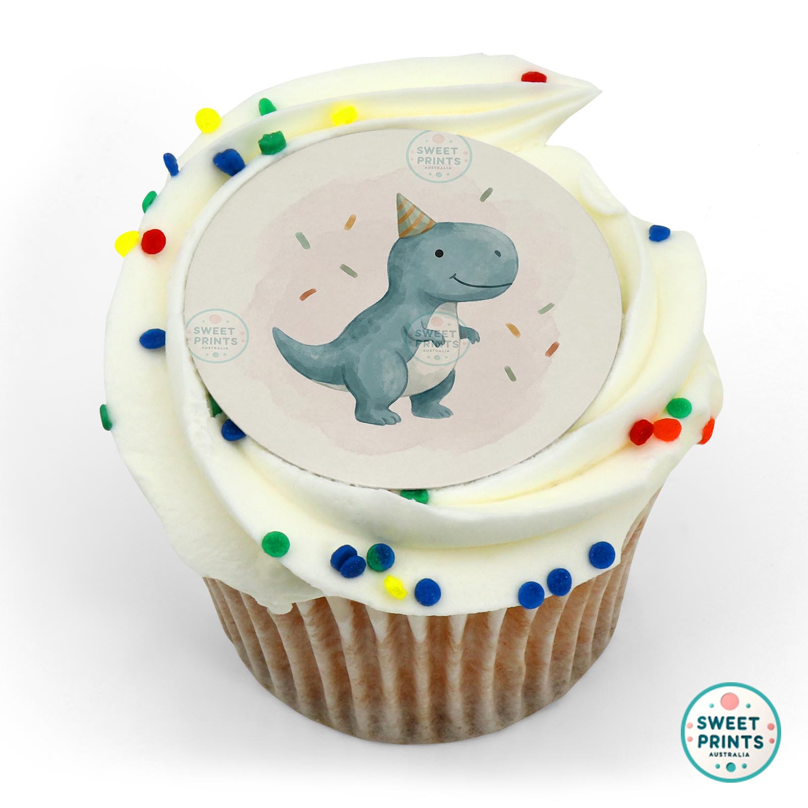 Dinosaur Party Hat edible cake topper
