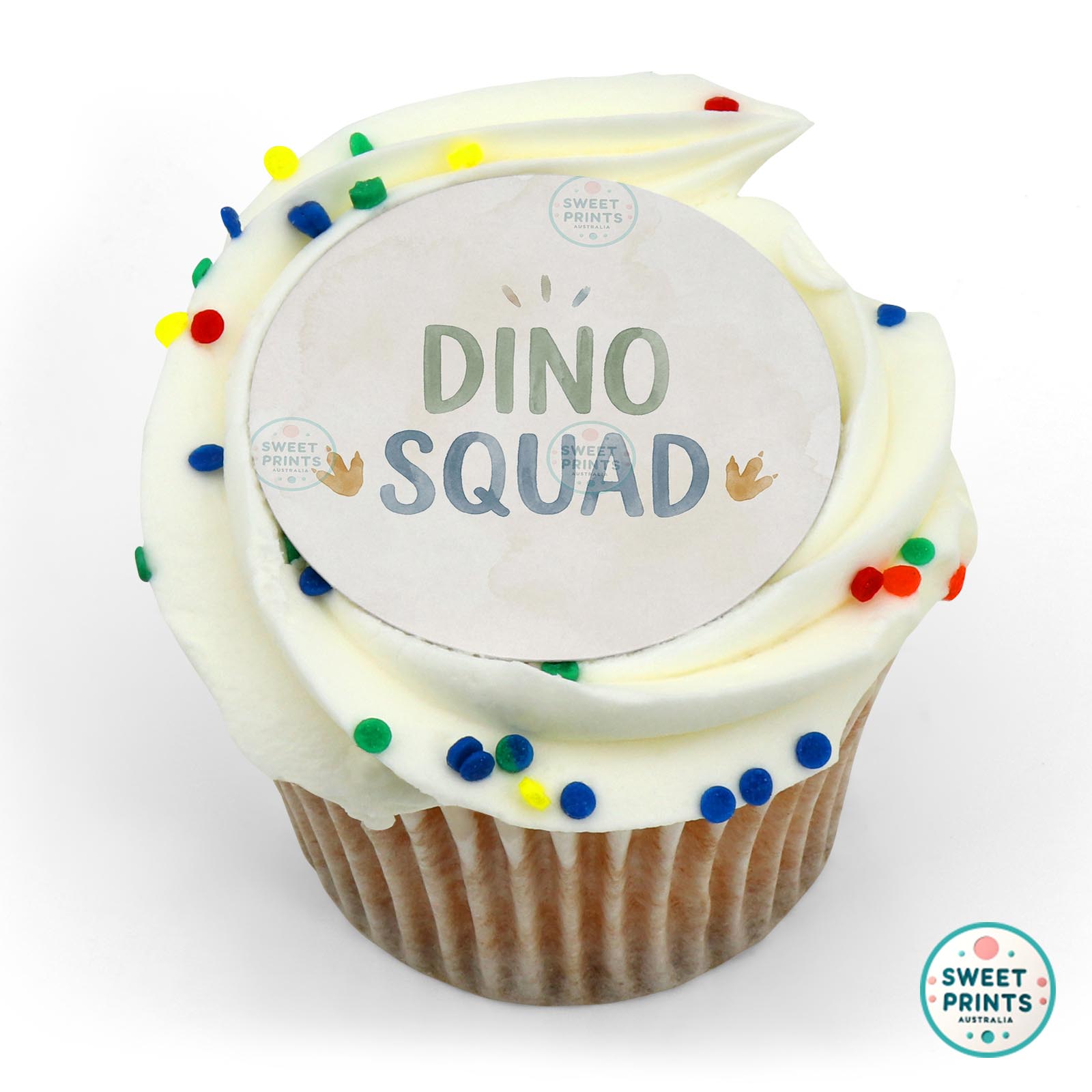 Dinosaur Squad Lettering edible cake topper