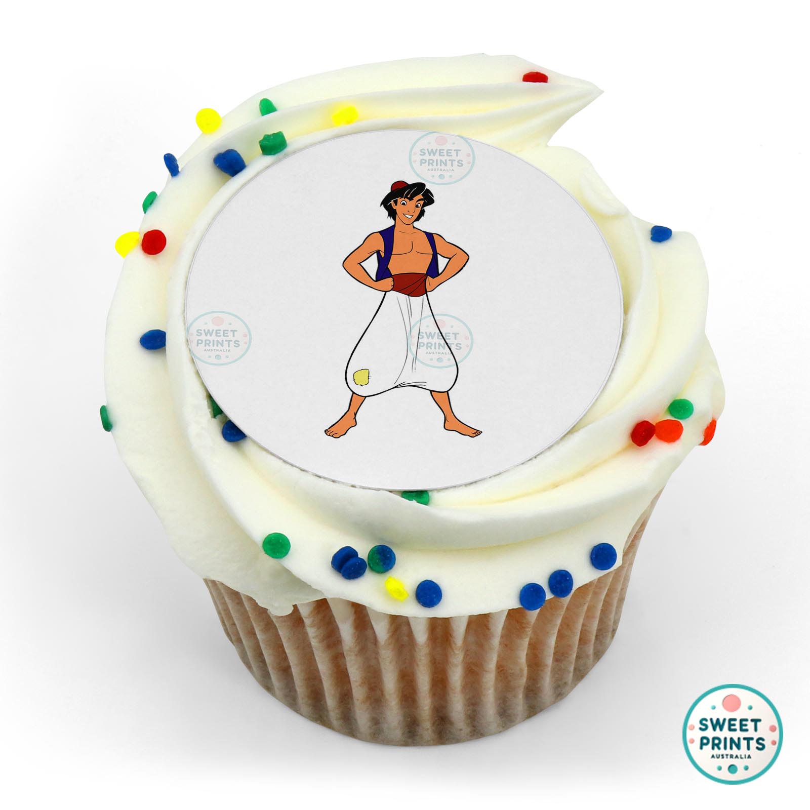 Disney Princess Aladdin Hands In Side edible cake topper