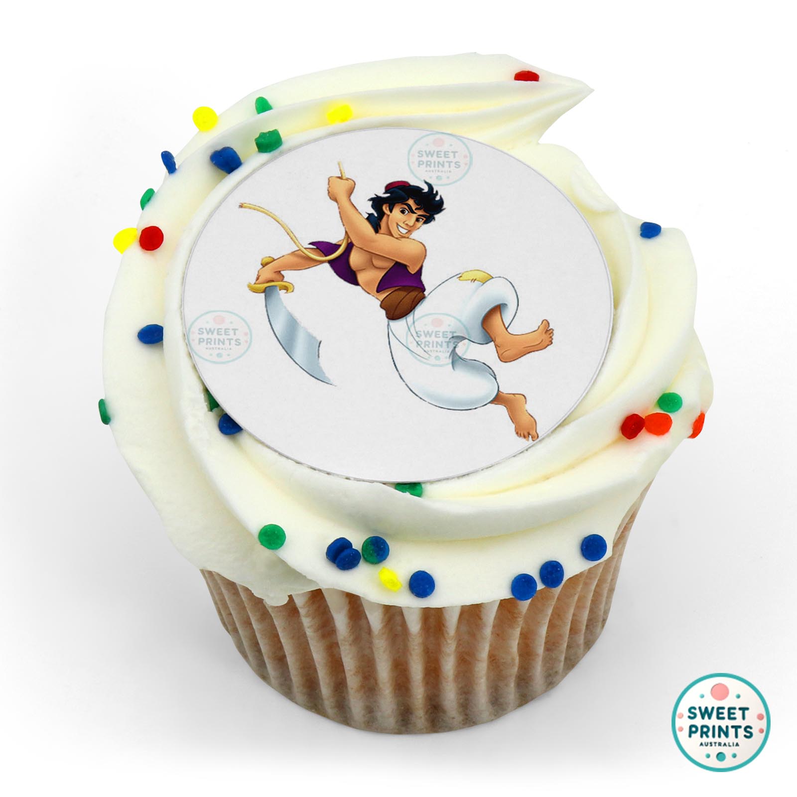 Disney Princess Aladdin Hanging On A Rope edible cake topper