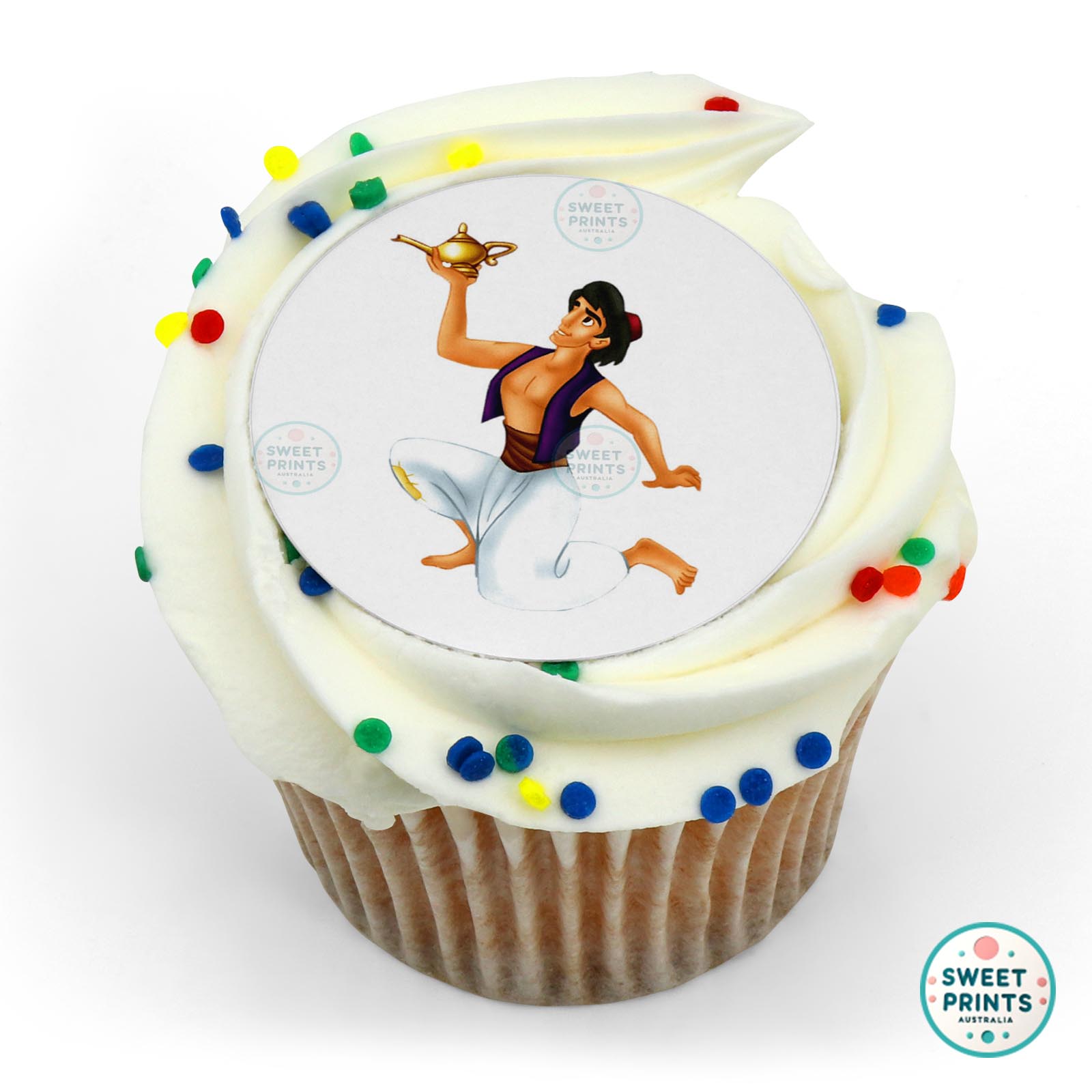 Disney Princess Aladdin Holding The Lamp edible cake topper