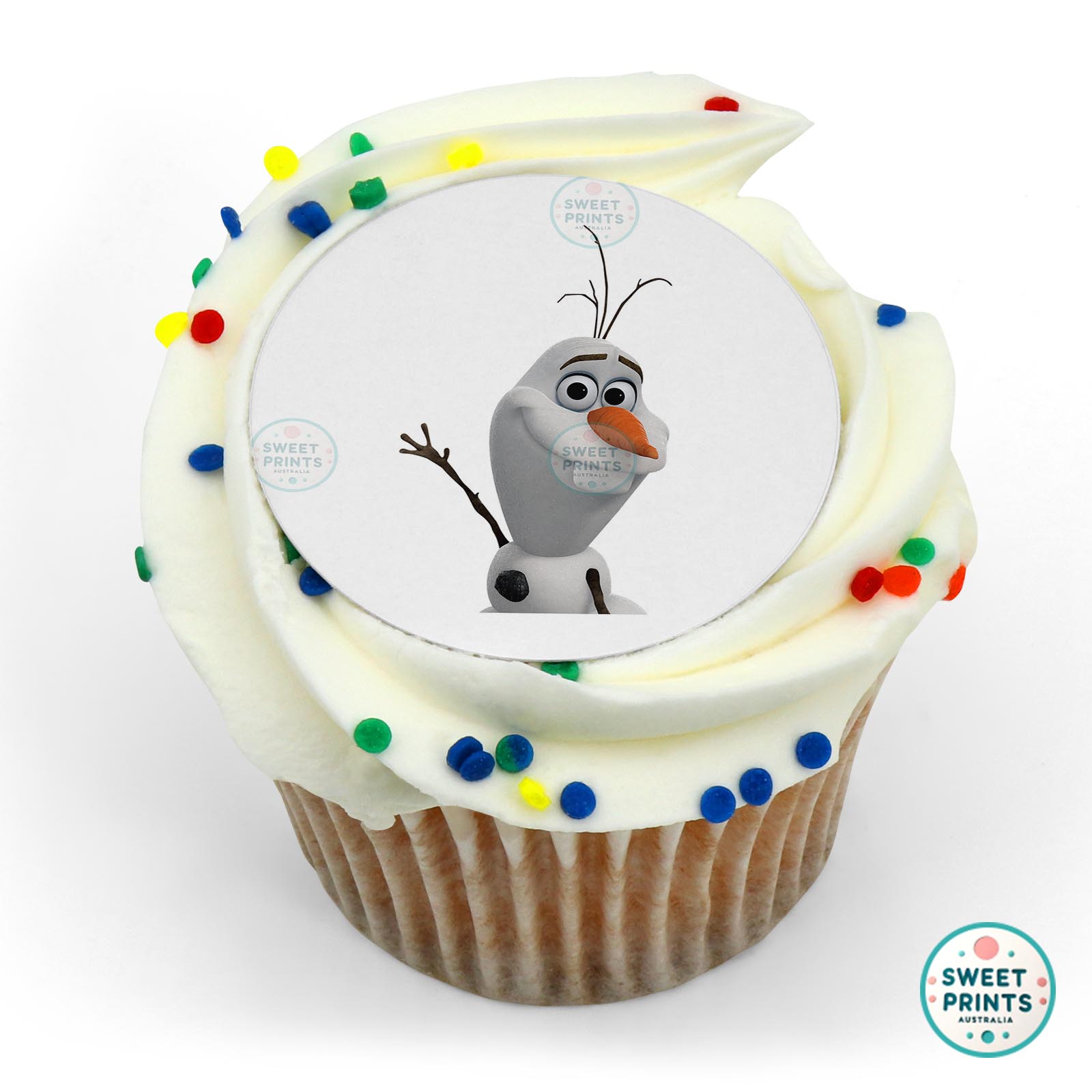 Disney Princess Frozen Olaf Face edible cake topper