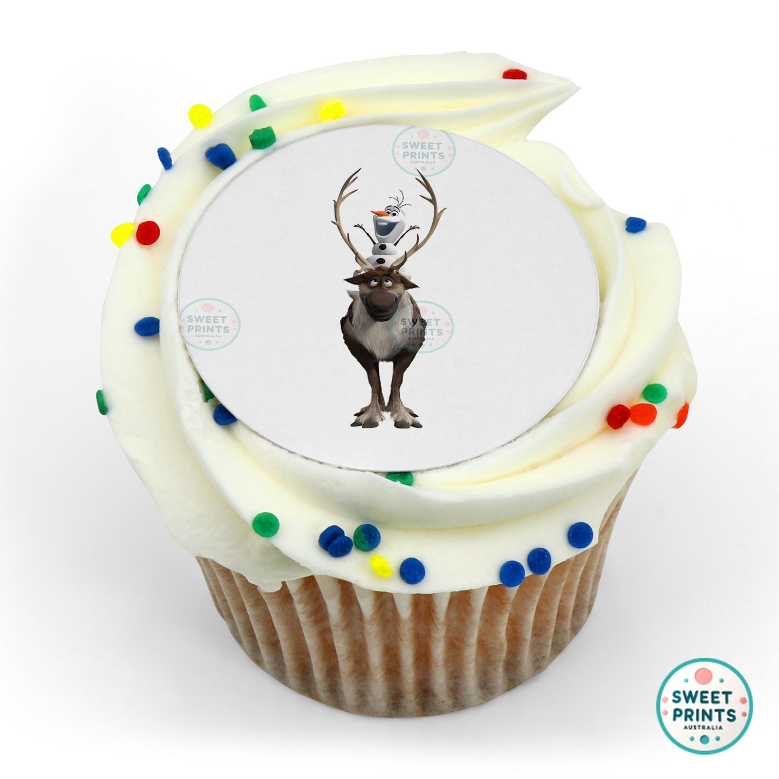 Disney Princess Frozen Olaf On Deer edible cake topper