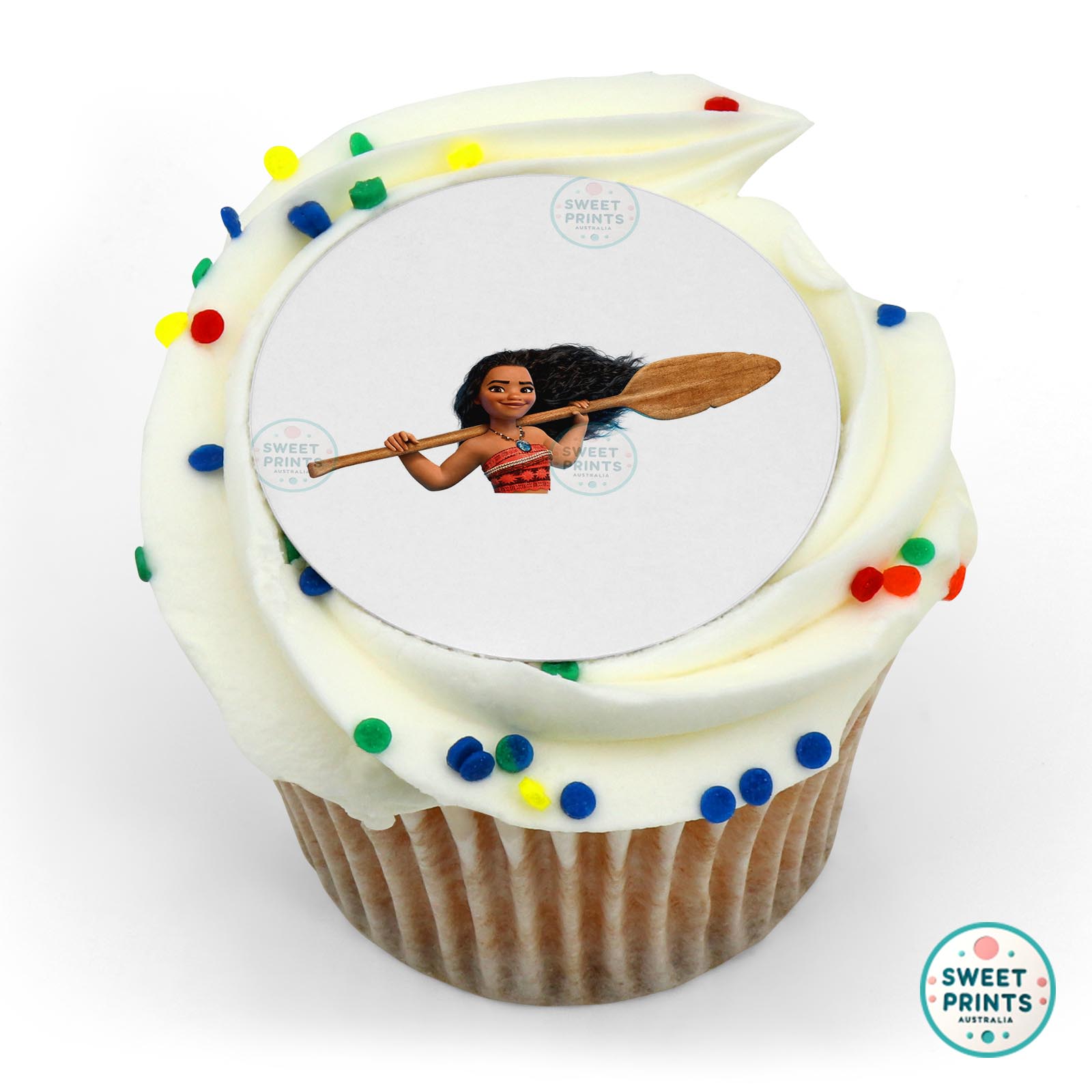 Disney Princess Moana And Paddle edible cake topper