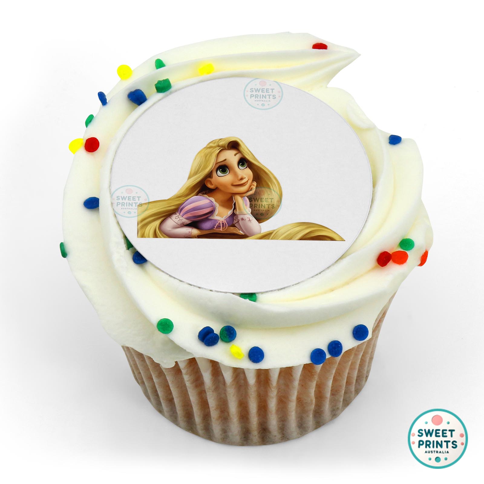 Disney Princess Rapunzel Dreaming edible cake topper