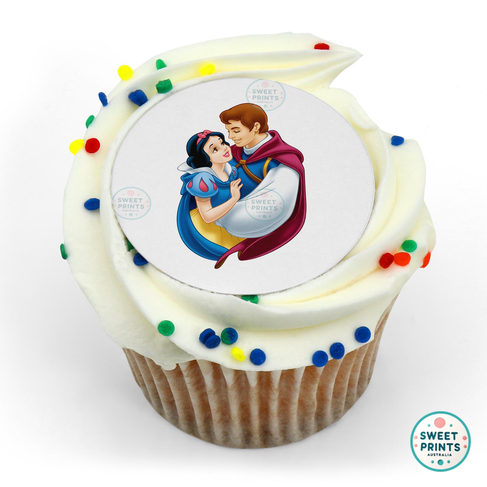 Disney Princess Snow White And Prince edible cake topper