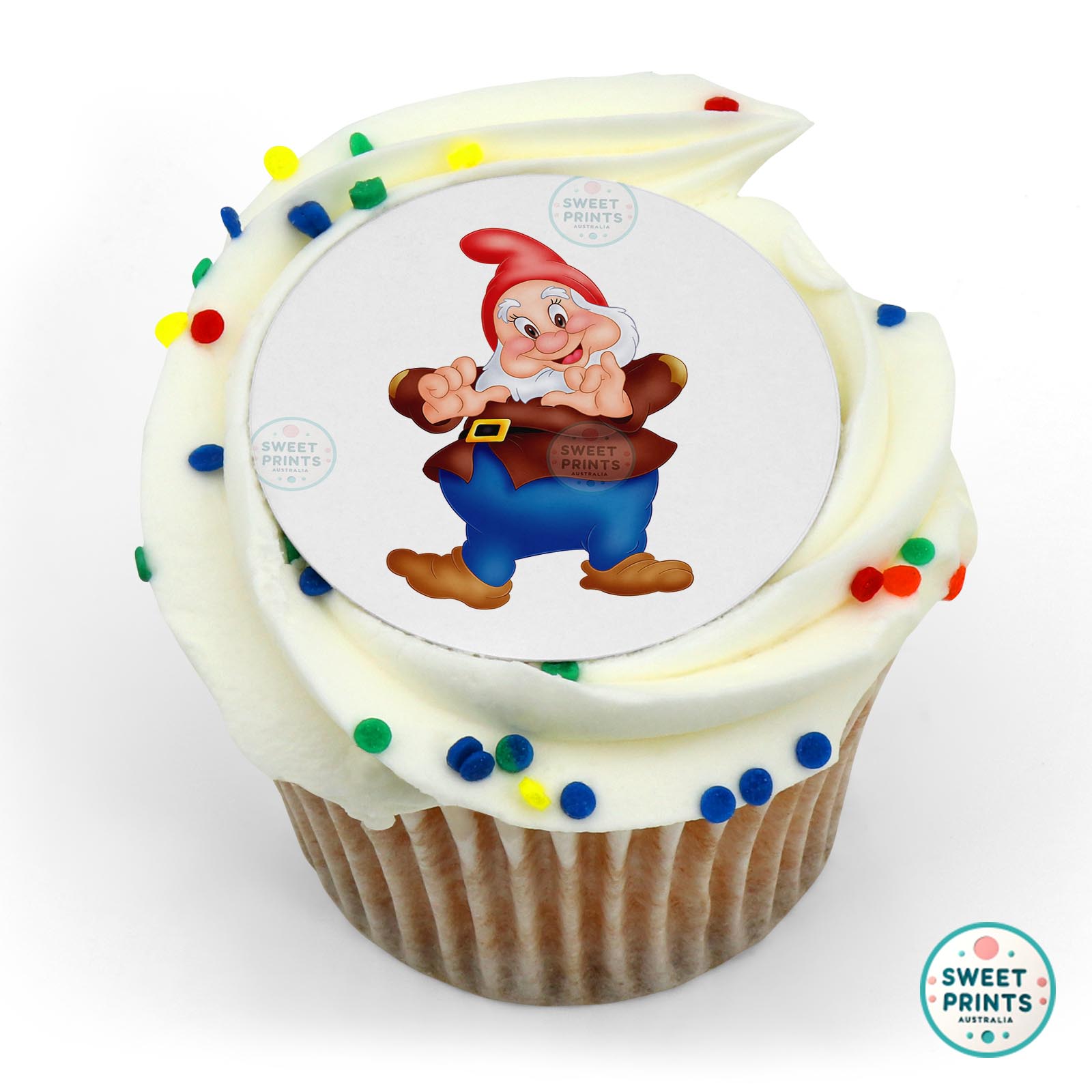Disney Princess Snow White Happy Dwarf edible cake topper