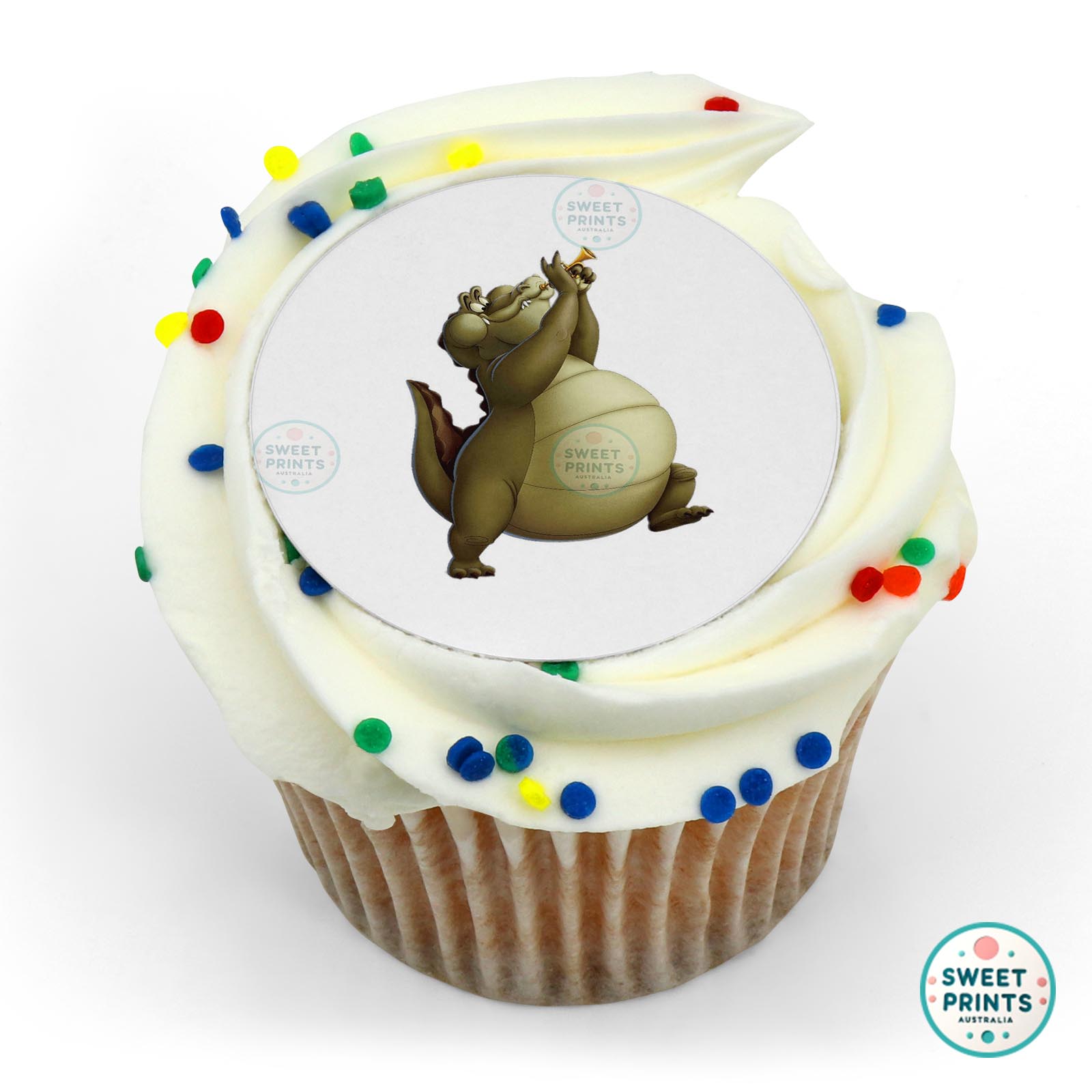 Disney Princess The Princess And The Frog Louis The Alligator Playing The Trumpet edible cake topper