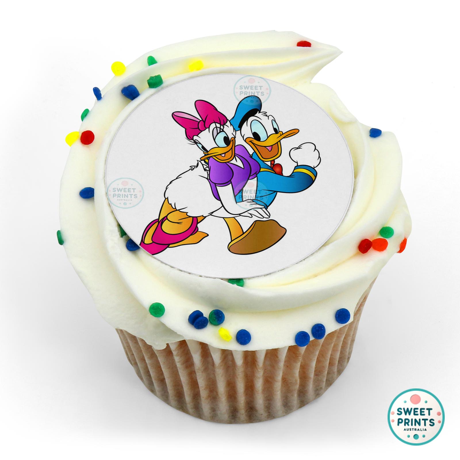 Donald Duck And Daisy edible cake topper
