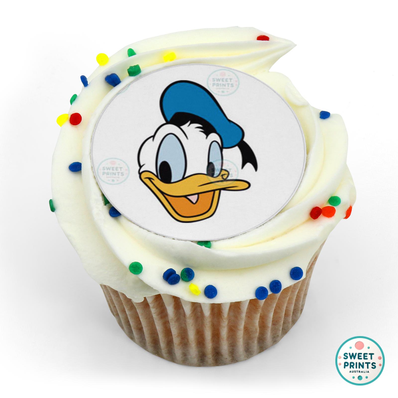 Donald Duck Head edible cake topper