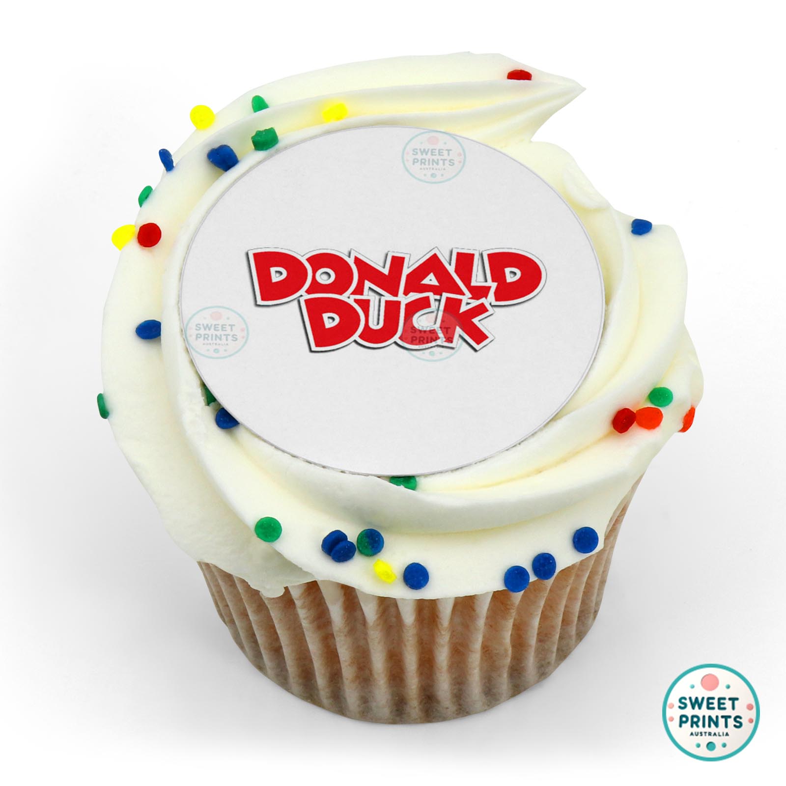 Donald Duck Logo edible cake topper