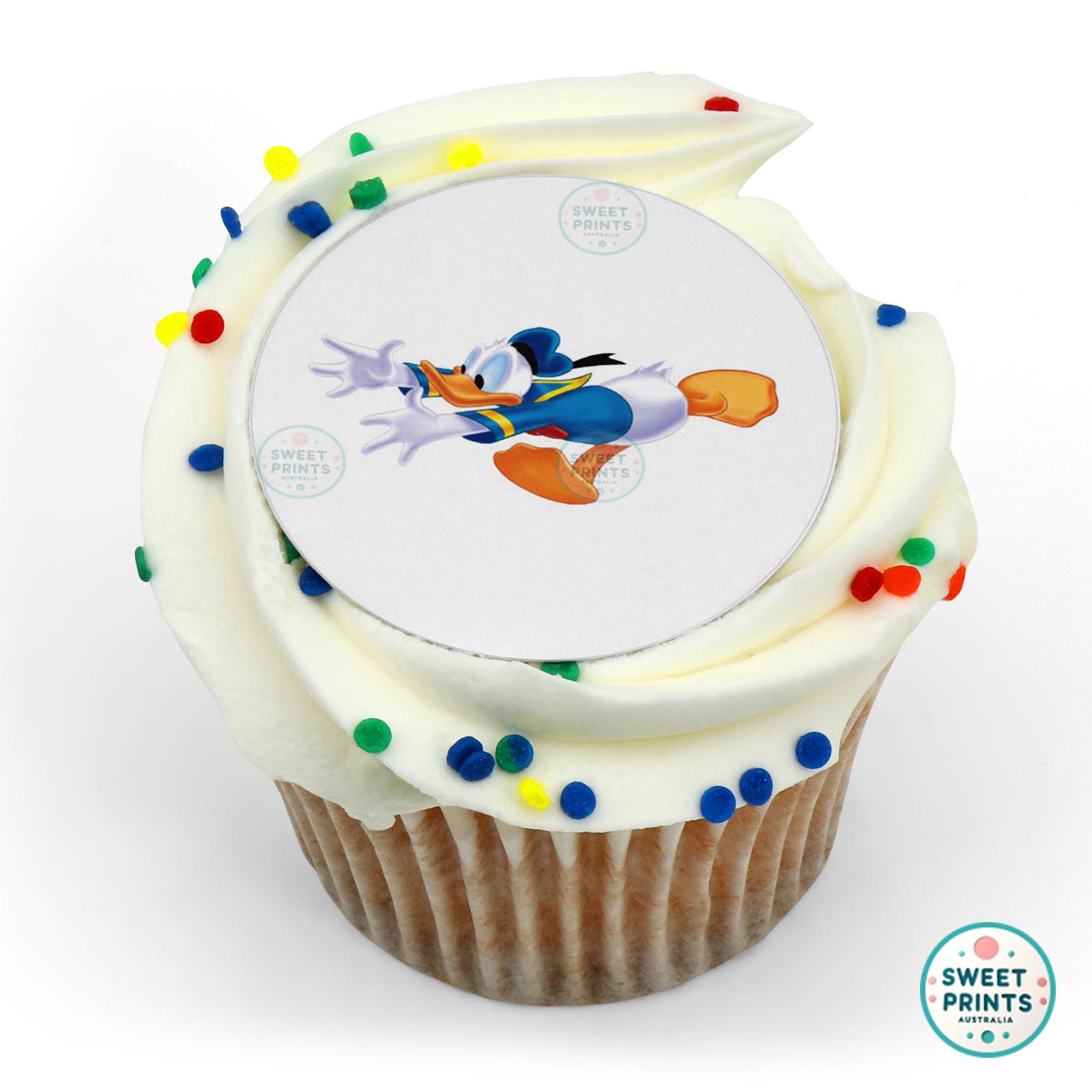Donald Duck Trying To Catch Something edible cake topper