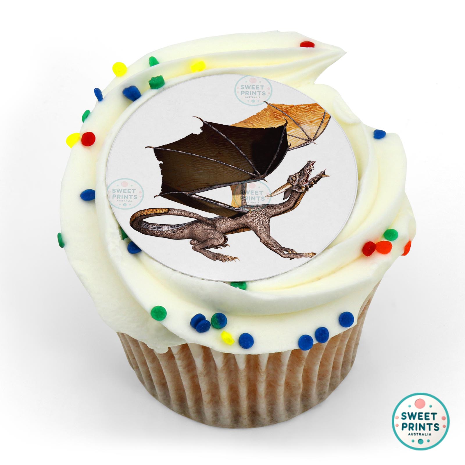 Dragons Dragon Head Up edible cake topper