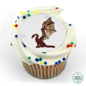 dragons dragon red and brown wings sitting o
