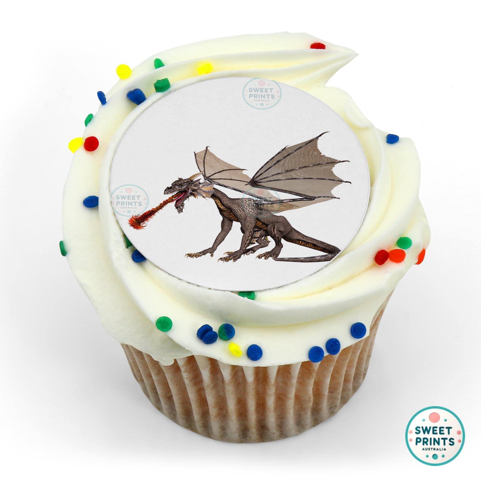Dragons Dragon Spitting Fire edible cake topper