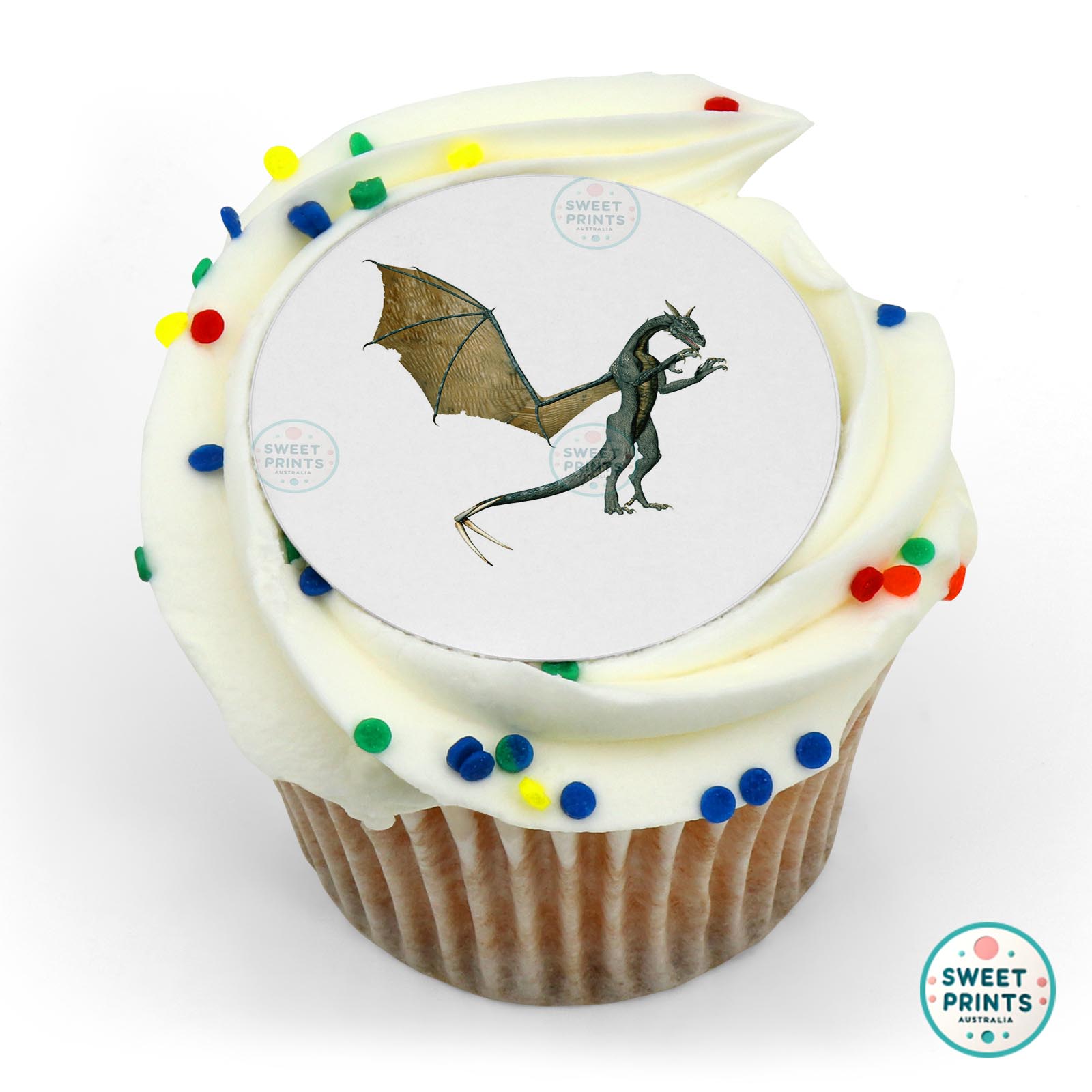 Dragons Green Dragon edible cake topper