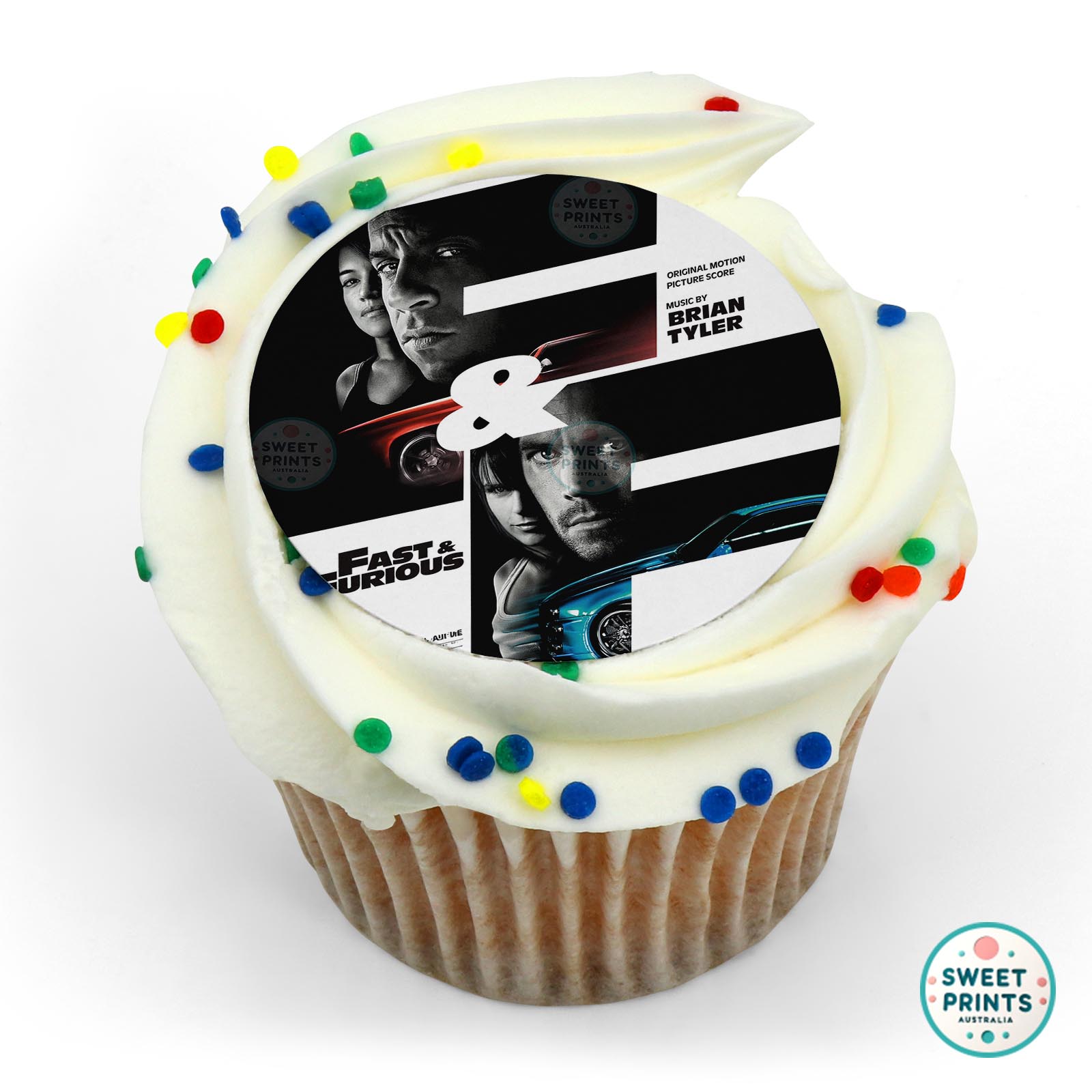 Fast And Furious 2009 Dom And Brian edible cake topper