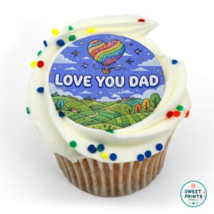 fathers day balloon text landscape o