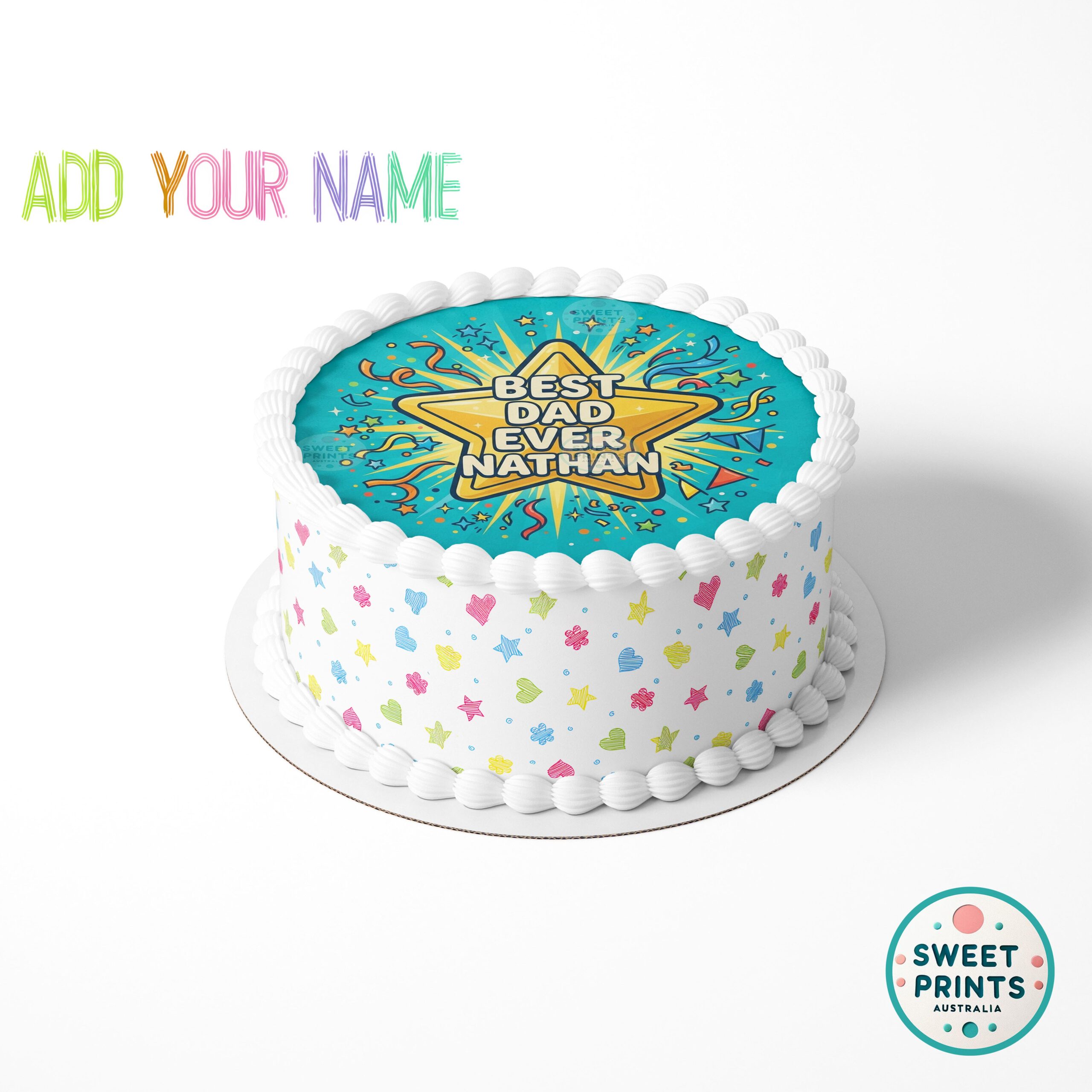 fathers day star text confetti o - Image 2