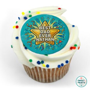 fathers day star text confetti o