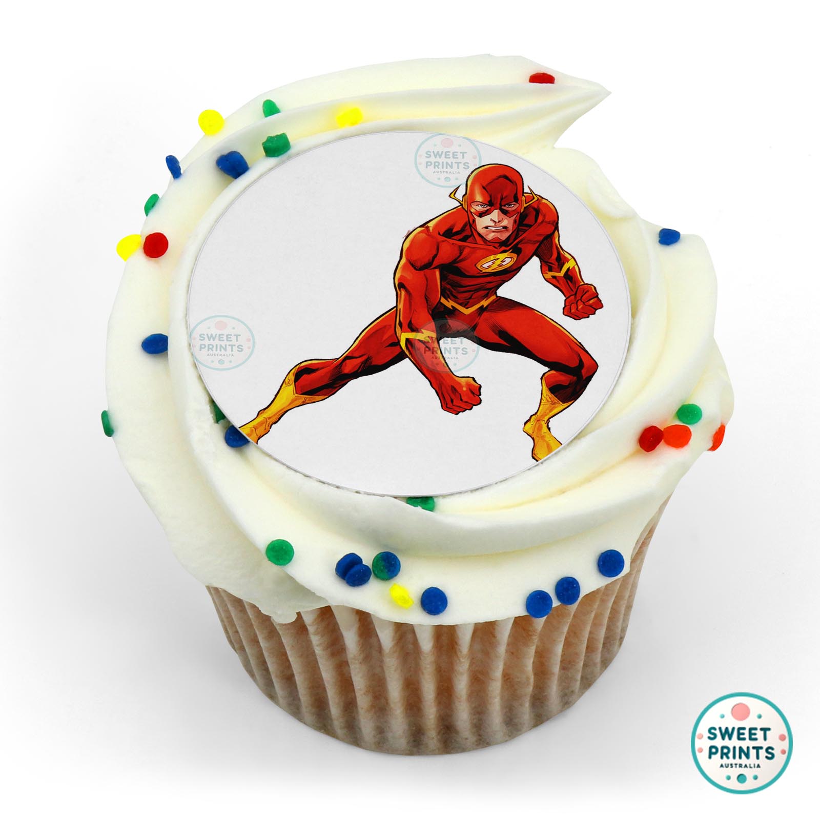 Flash Front View edible cake topper