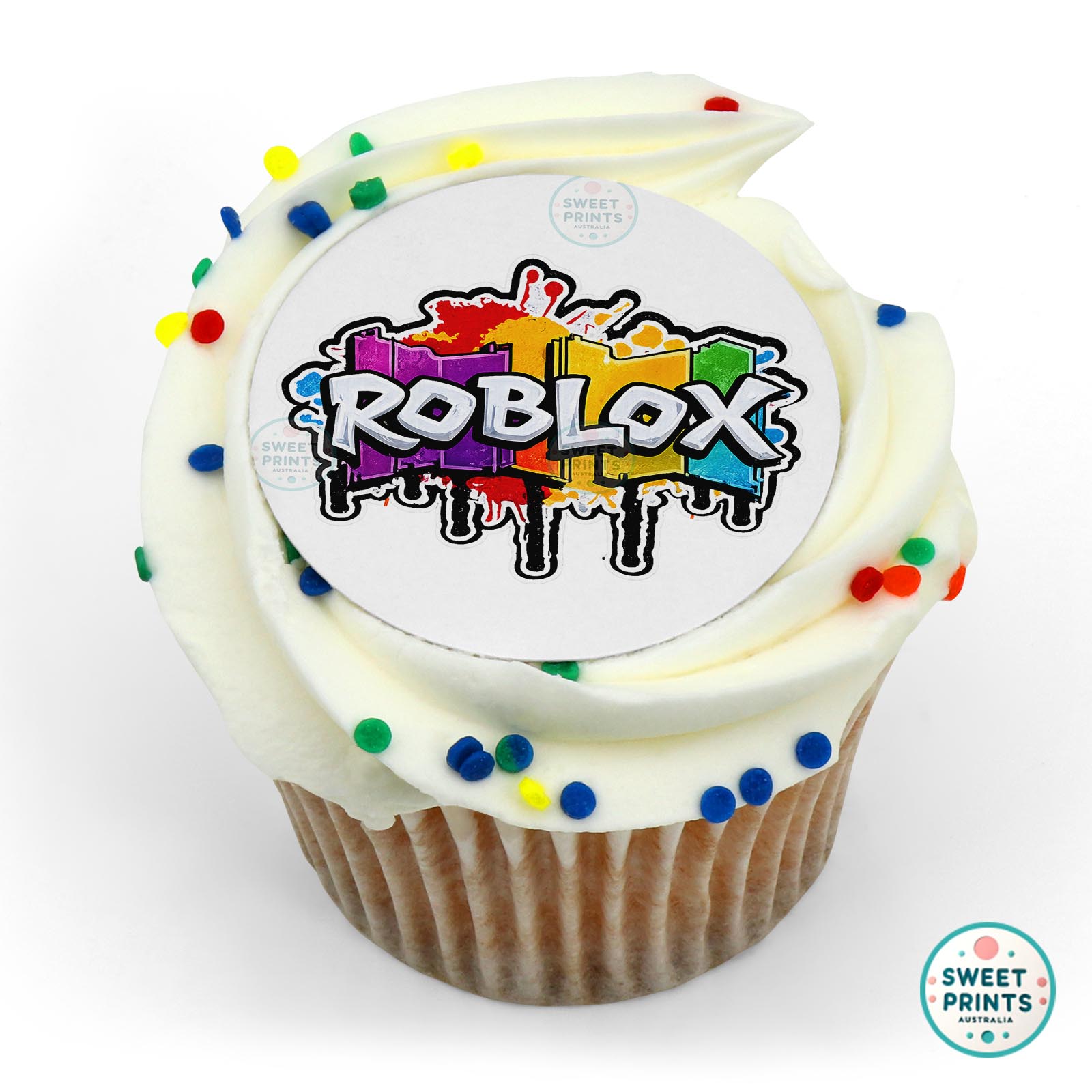 Gaming Roblox Writing edible cake topper