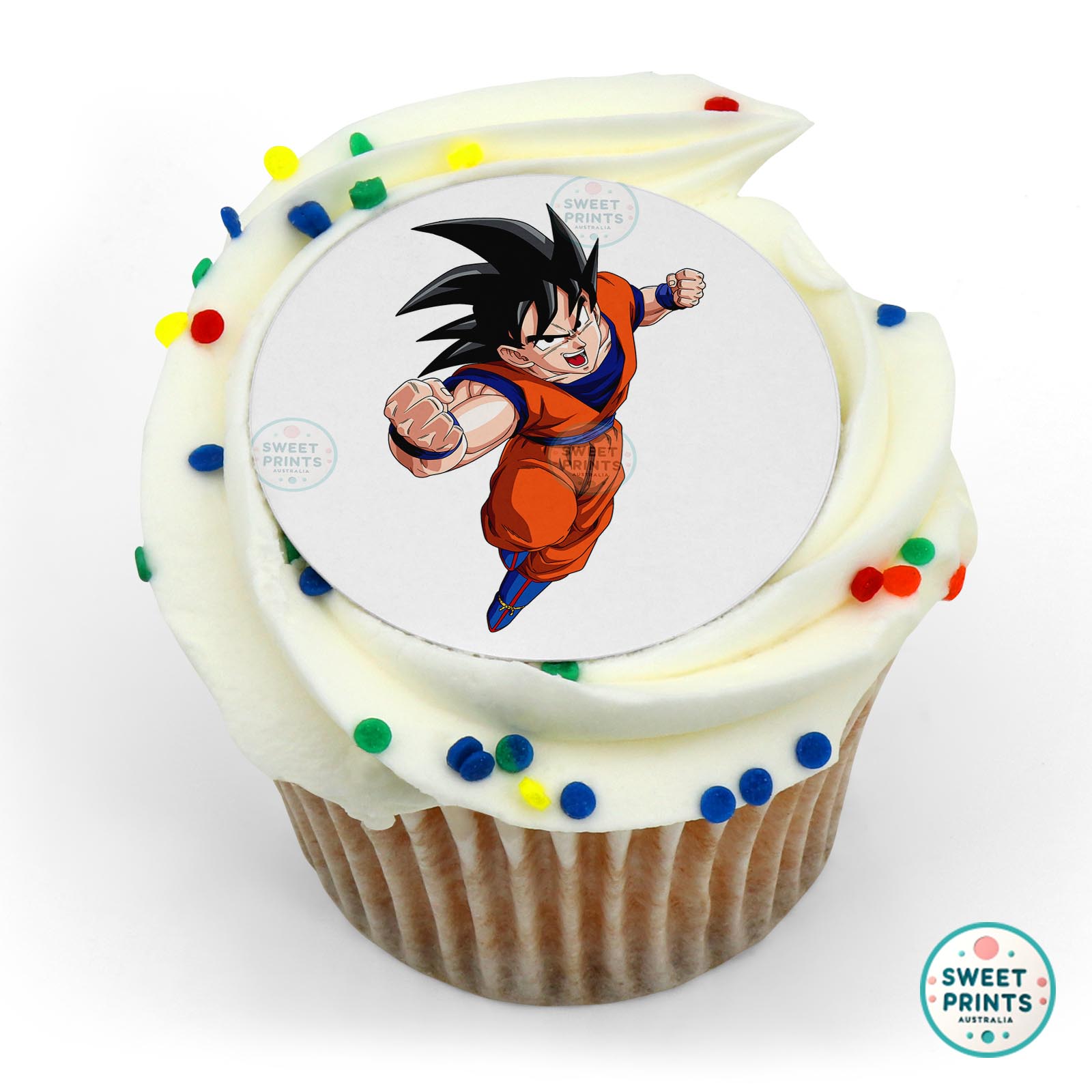 Goku Attack edible cake topper