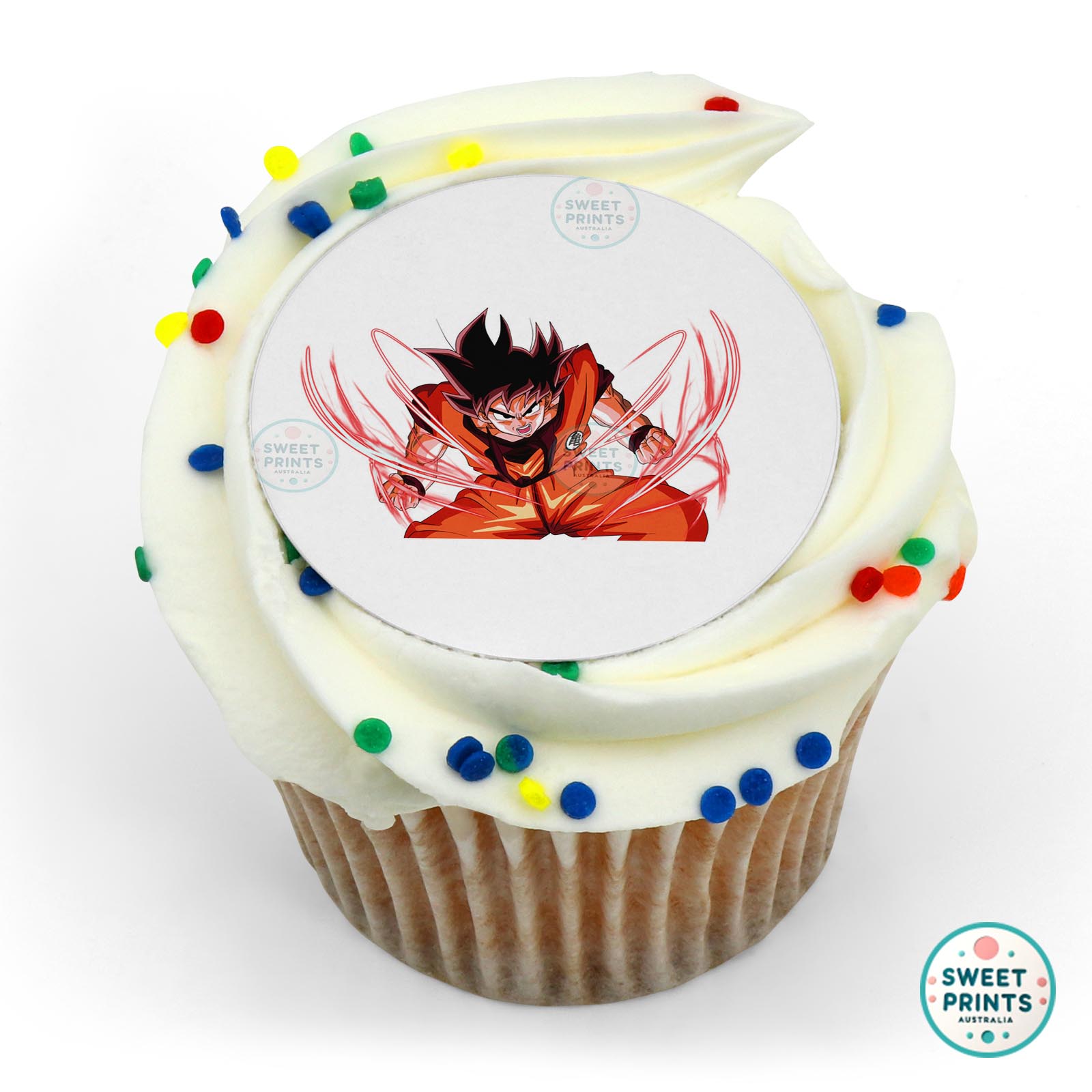 Goku Very Angry edible cake topper