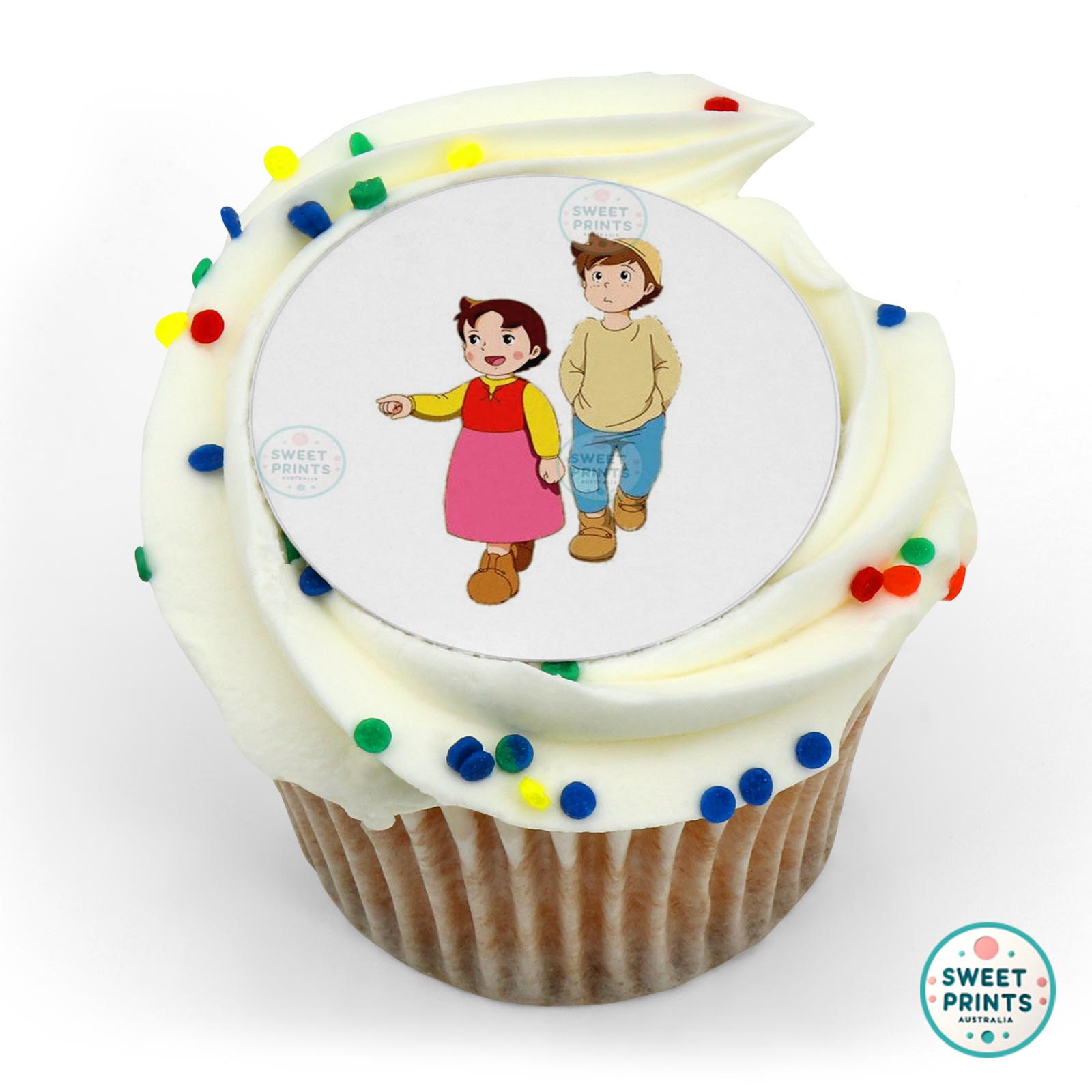Heidi And Peter edible cake topper