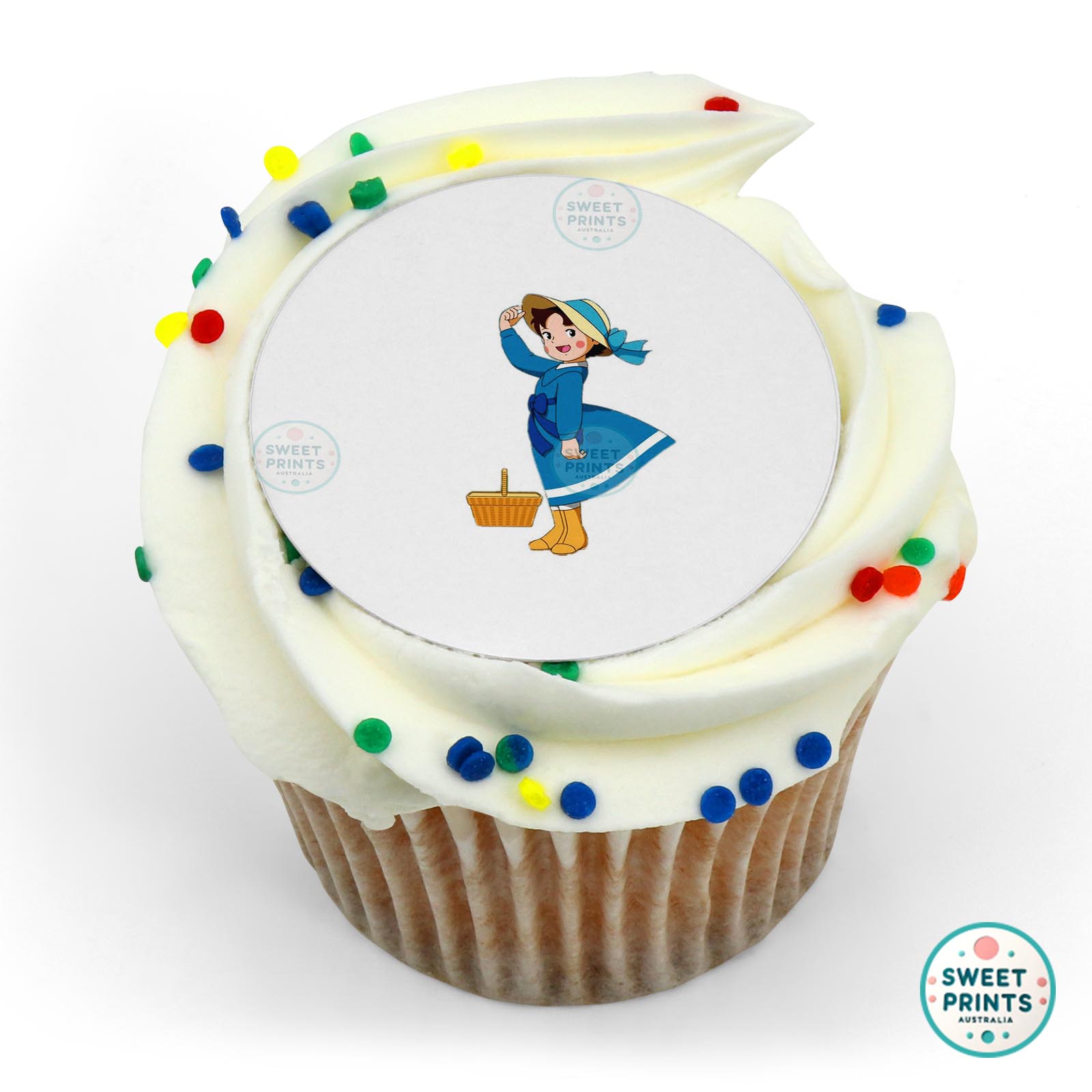 Heidi In Blue Dress edible cake topper