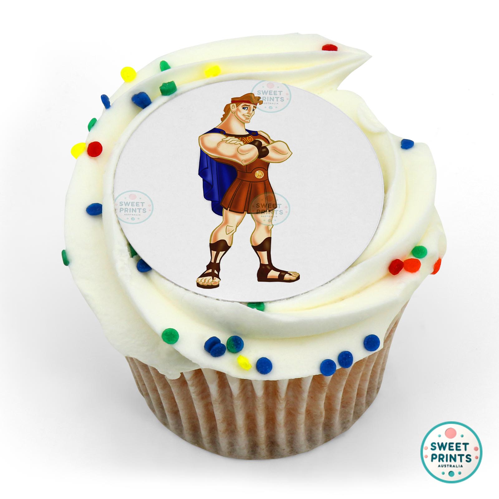 Hercules Cartoon edible cake topper