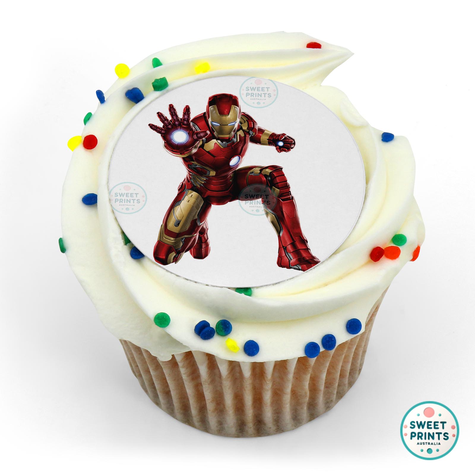 Iron Man Front edible cake topper