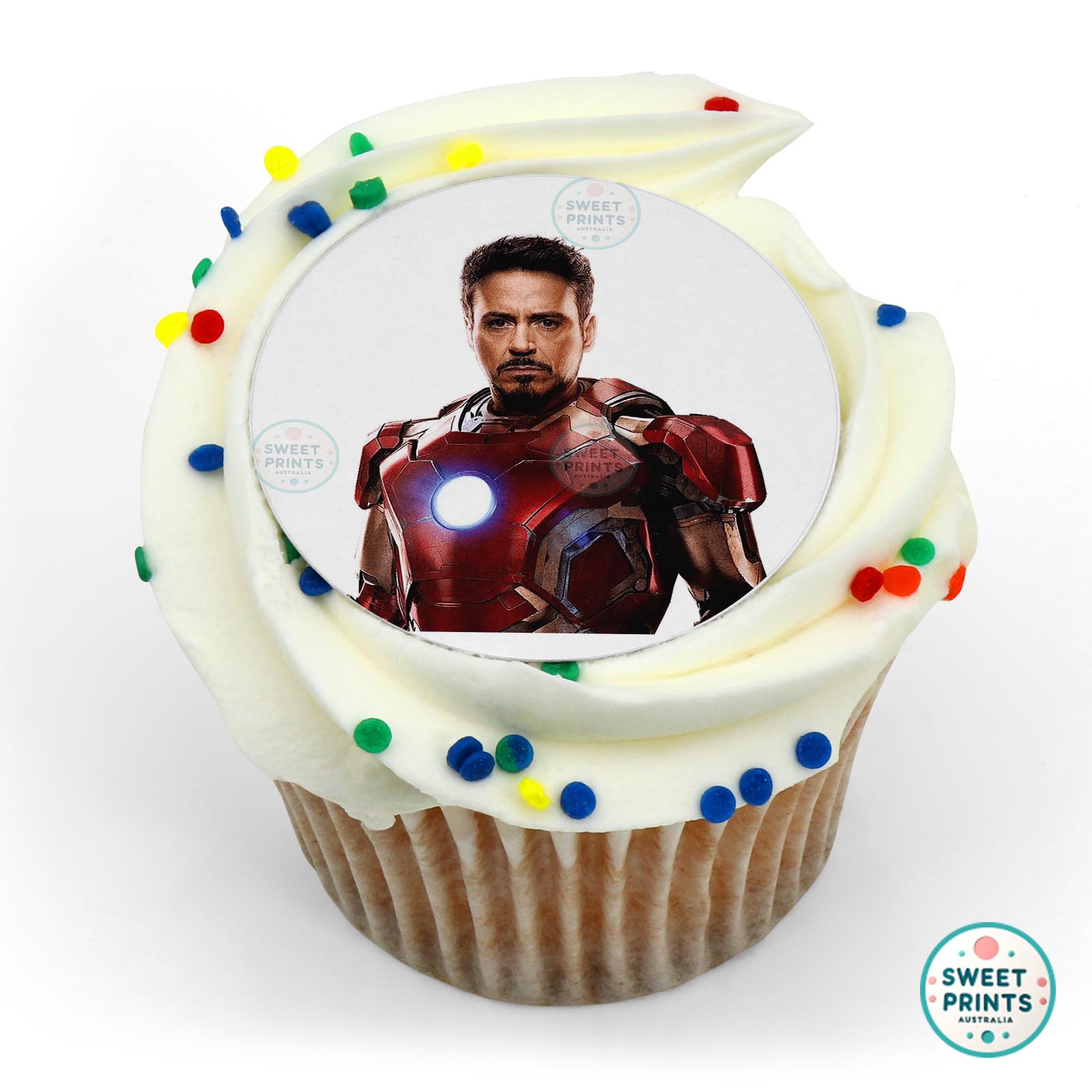 Iron Man Robert Downey Jr 2 edible cake topper
