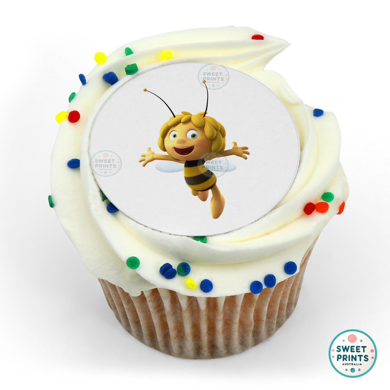 Maya The Bee Happy edible cake topper